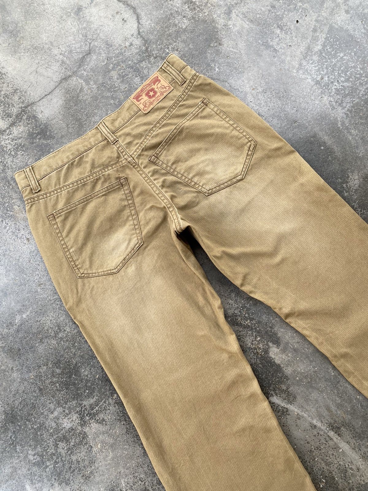Japanese Brand Vintage Oil Cake Herringbone Faded Pants Size US 34 / EU 50 - 4 Thumbnail