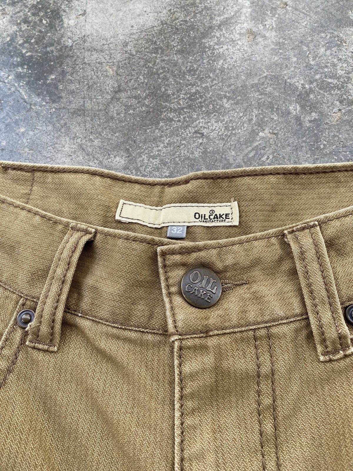 Japanese Brand Vintage Oil Cake Herringbone Faded Pants Size US 34 / EU 50 - 6 Thumbnail