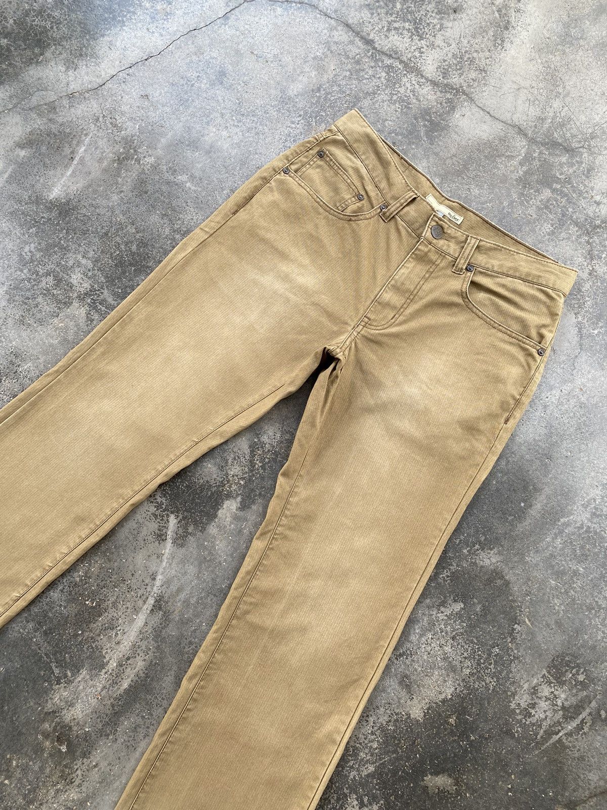 Japanese Brand Vintage Oil Cake Herringbone Faded Pants Size US 34 / EU 50 - 3 Thumbnail