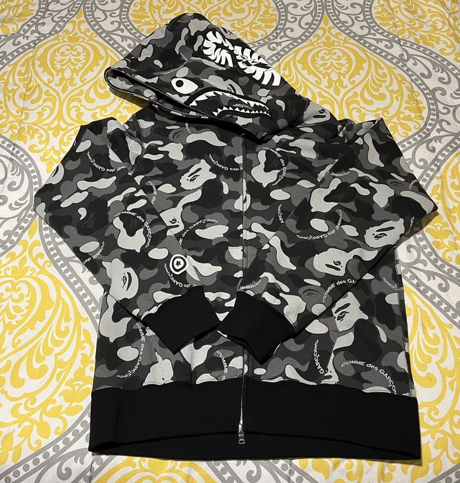 Bape Bape CDG Comme Des Garcons Shark Full Zip Hoodie | Grailed