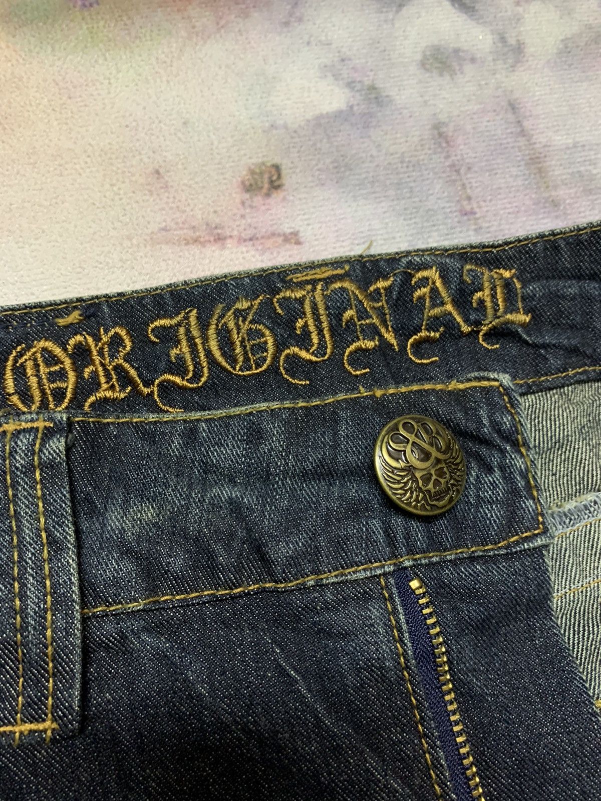Hysteric Glamour FLARE Japanese Brand ORIGINAL Distress Washed Denim Bootcut Size US 32 / EU 48 - 7 Thumbnail