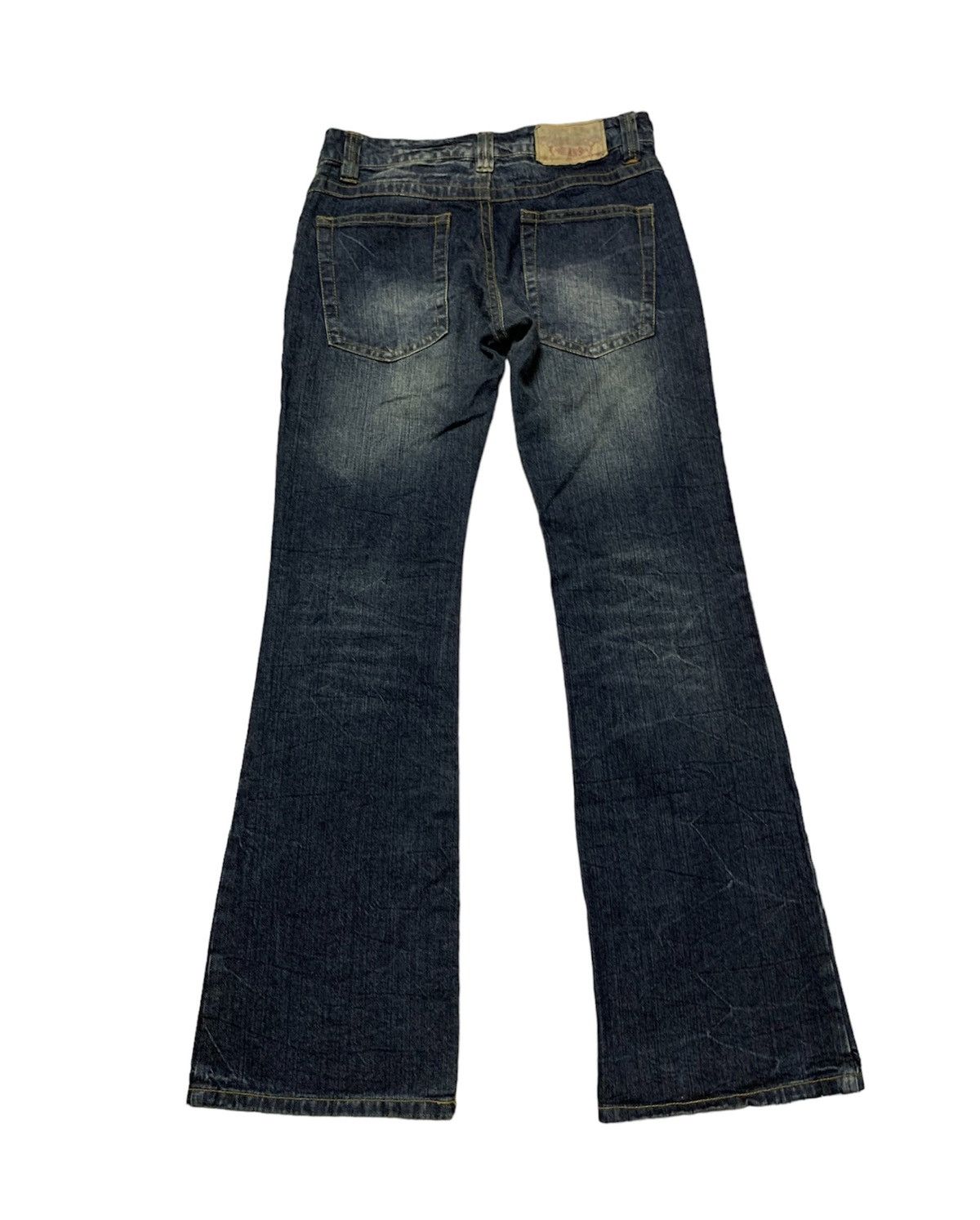 Hysteric Glamour FLARE Japanese Brand ORIGINAL Distress Washed Denim Bootcut Size US 32 / EU 48 - 3 Thumbnail