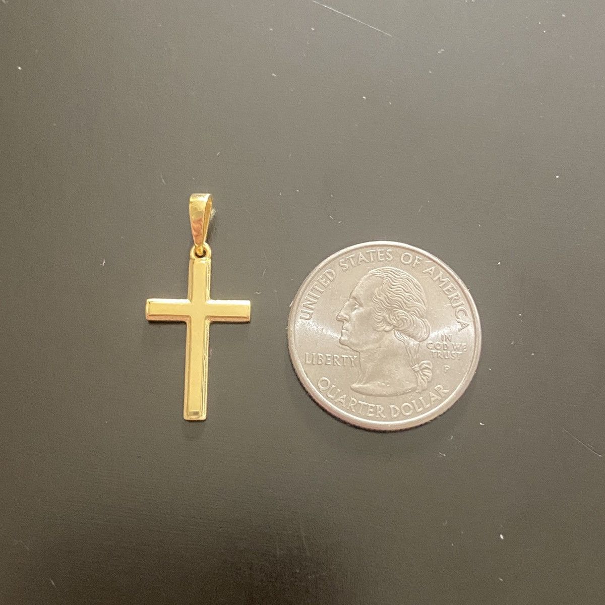 Other Gold Pendant 14k Gold Vermeil Cross Size ONE SIZE - 3 Thumbnail