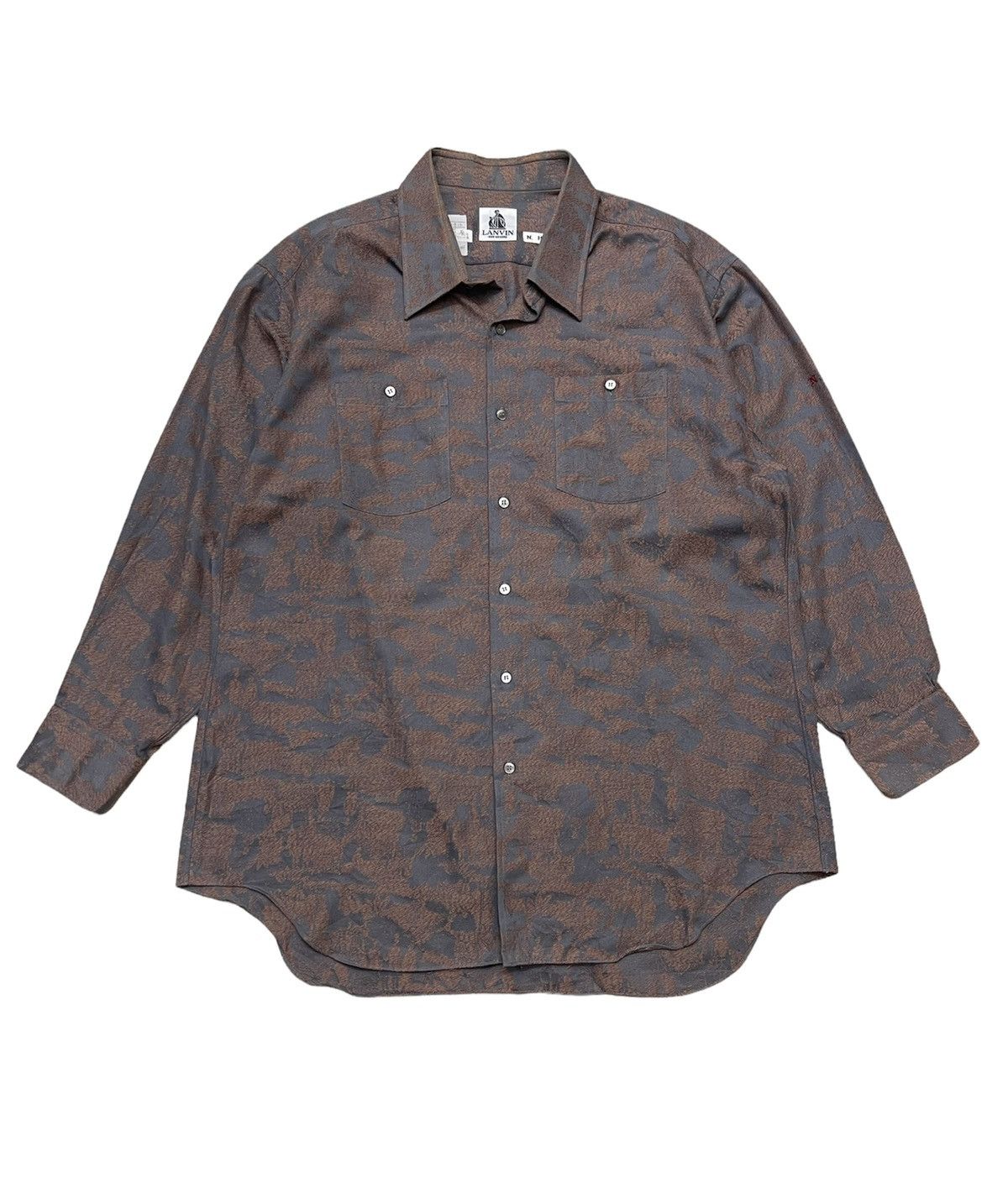 Lanvin 1994 Lanvin Luxury Abstract Shirt button Up Size US XL / EU 56 / 4 - 3 Thumbnail