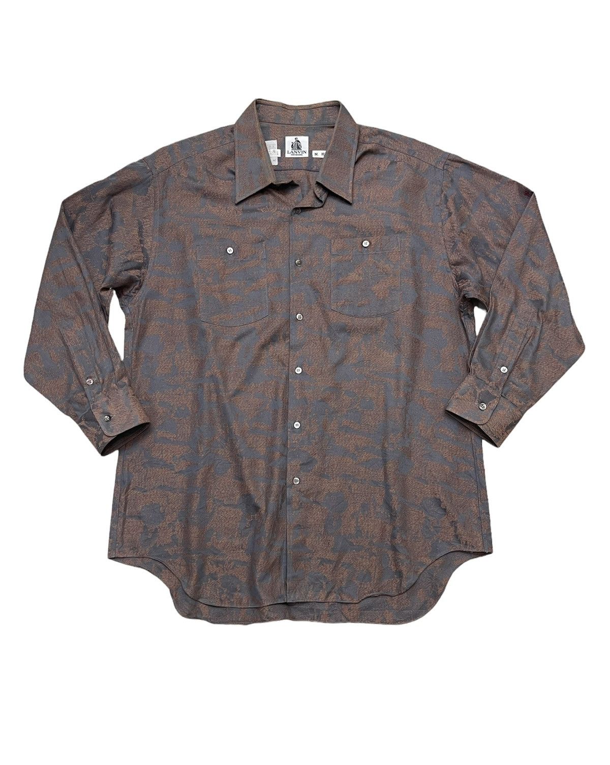 Lanvin 1994 Lanvin Luxury Abstract Shirt button Up Size US XL / EU 56 / 4 - 1 Thumbnail