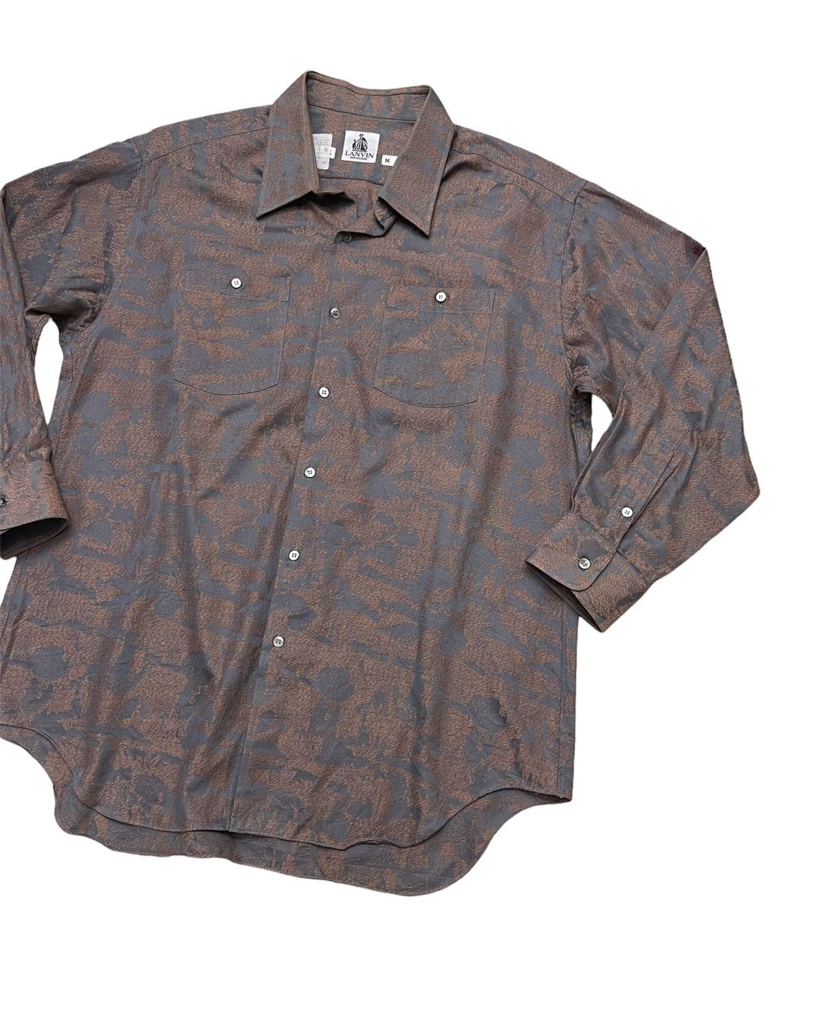 Lanvin 1994 Lanvin Luxury Abstract Shirt button Up Size US XL / EU 56 / 4 - 5 Thumbnail
