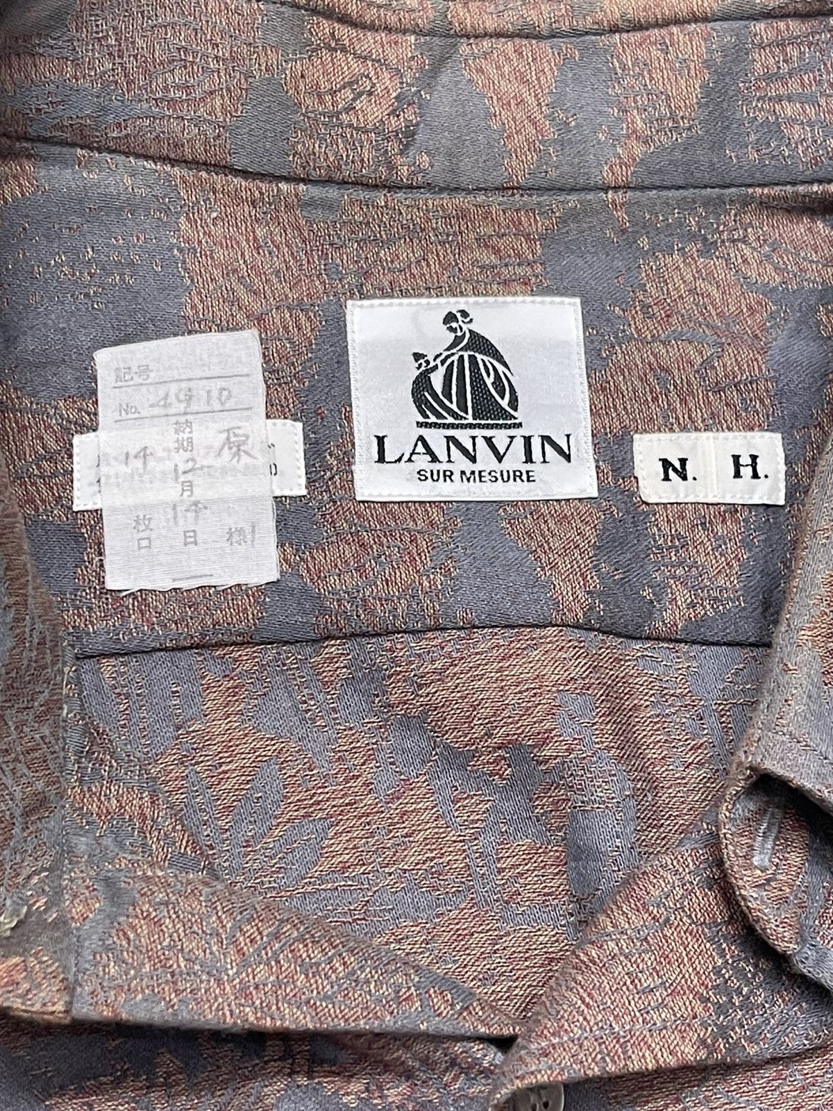 Lanvin 1994 Lanvin Luxury Abstract Shirt button Up Size US XL / EU 56 / 4 - 7 Thumbnail