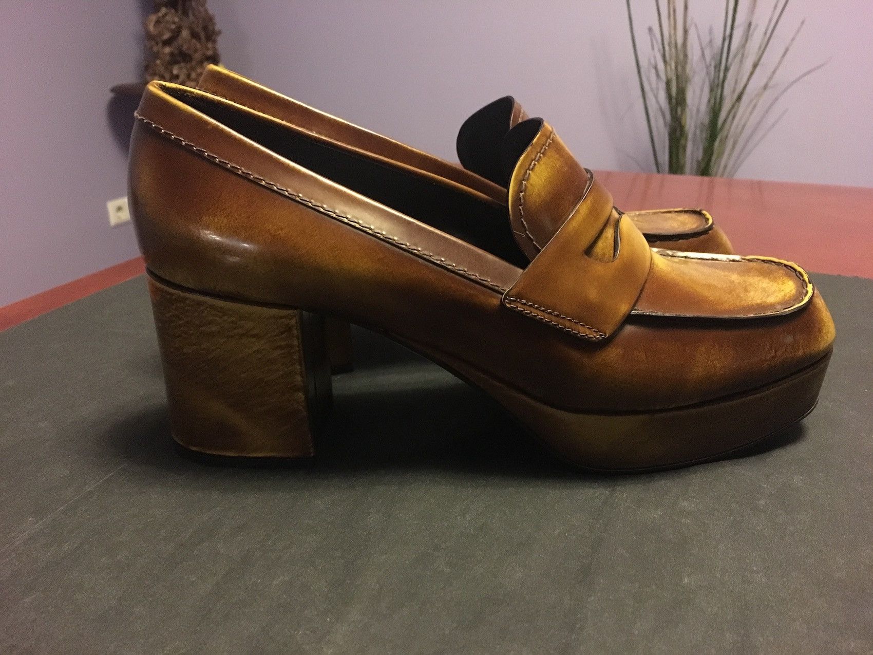 Prada SS'18 Penny Loafers Heeled Size US 10 / IT 40 - 2 Thumbnail