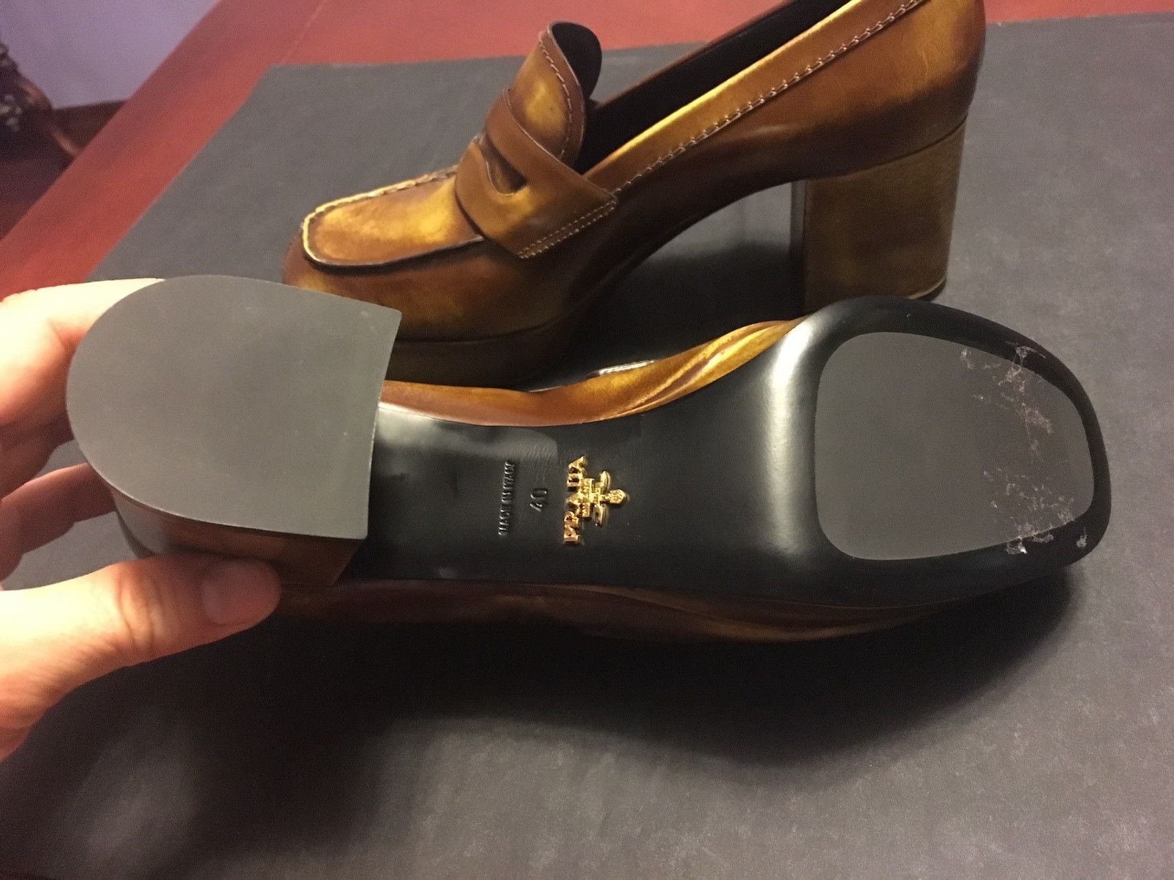 Prada SS'18 Penny Loafers Heeled Size US 10 / IT 40 - 6 Thumbnail