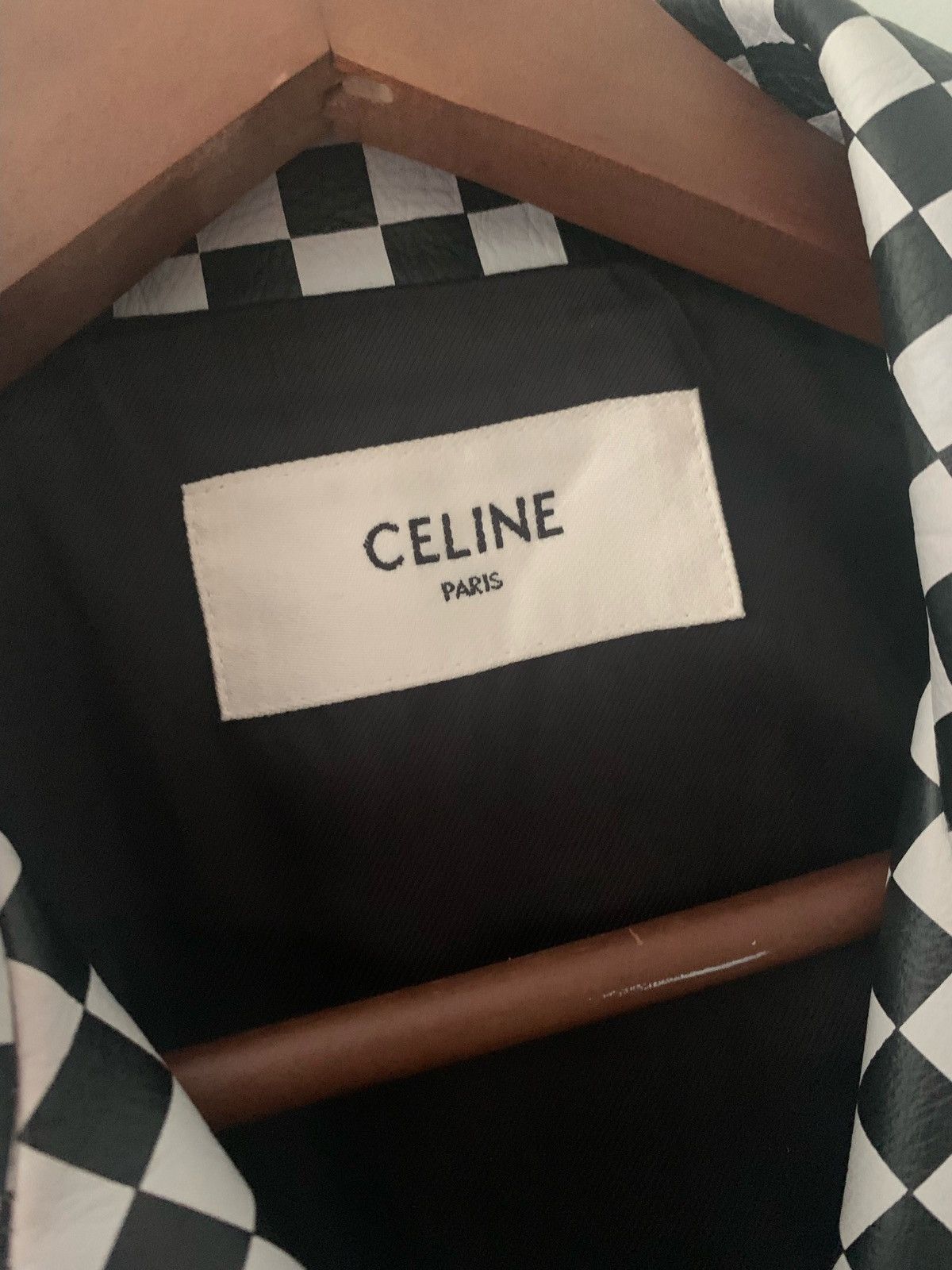 Celine × Hedi Slimane Celine X Hedi Slimane Checkered Perfecto Leather Jacket Size US M / EU 48-50 / 2 - 3 Thumbnail