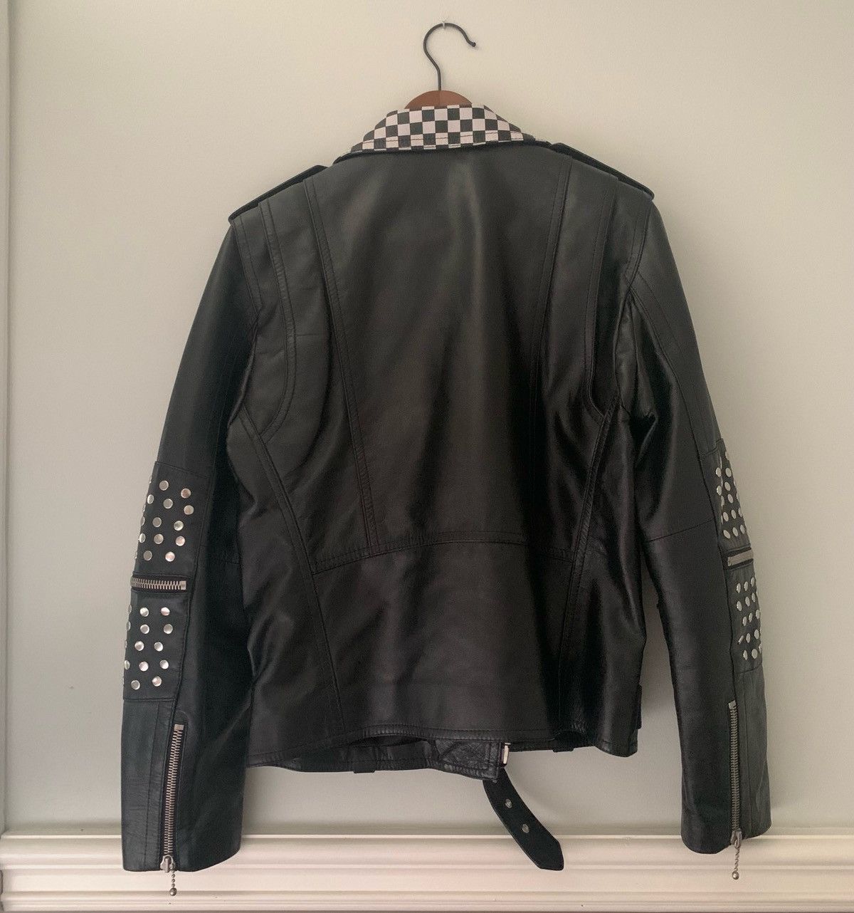 Celine × Hedi Slimane Celine X Hedi Slimane Checkered Perfecto Leather Jacket Size US M / EU 48-50 / 2 - 2 Thumbnail