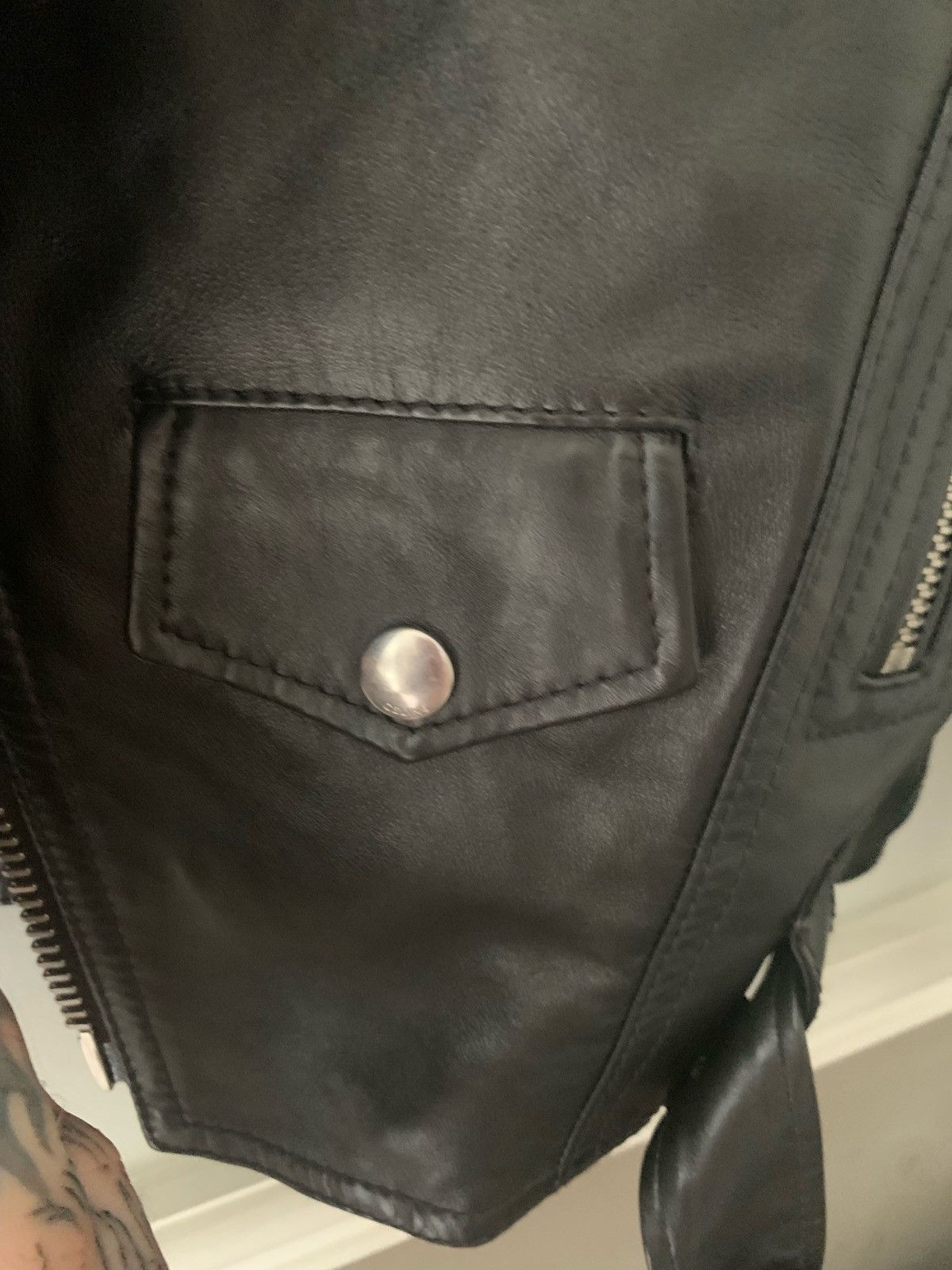 Celine × Hedi Slimane Celine X Hedi Slimane Checkered Perfecto Leather Jacket Size US M / EU 48-50 / 2 - 6 Thumbnail