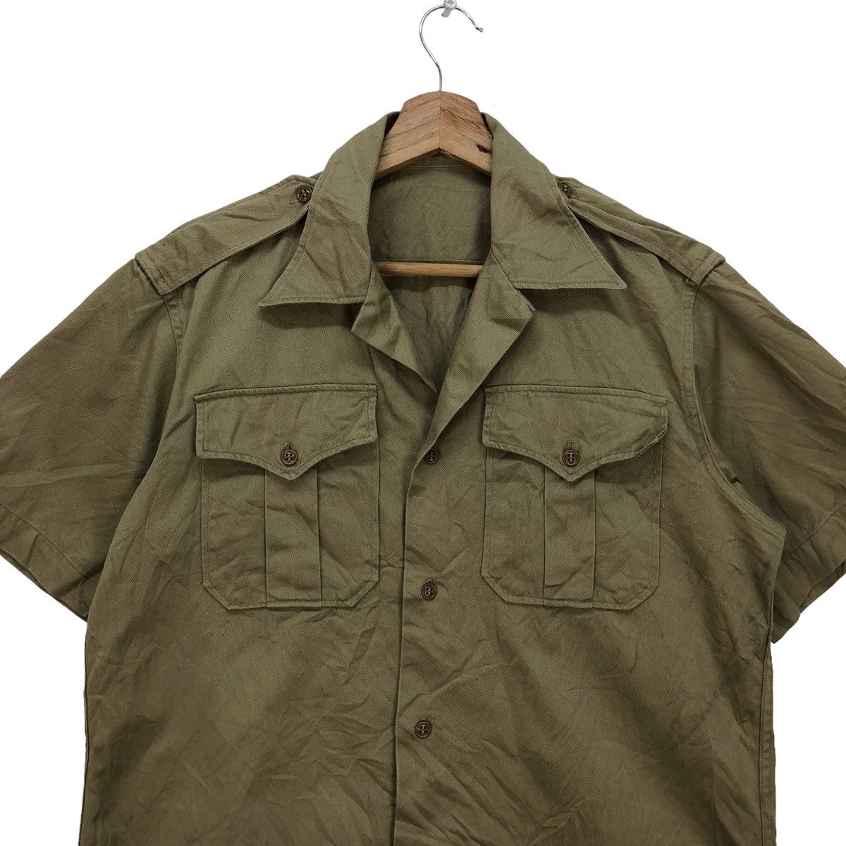 Vintage Vintage Army Shirt Button Up Size US M / EU 48-50 / 2 - 3 Thumbnail