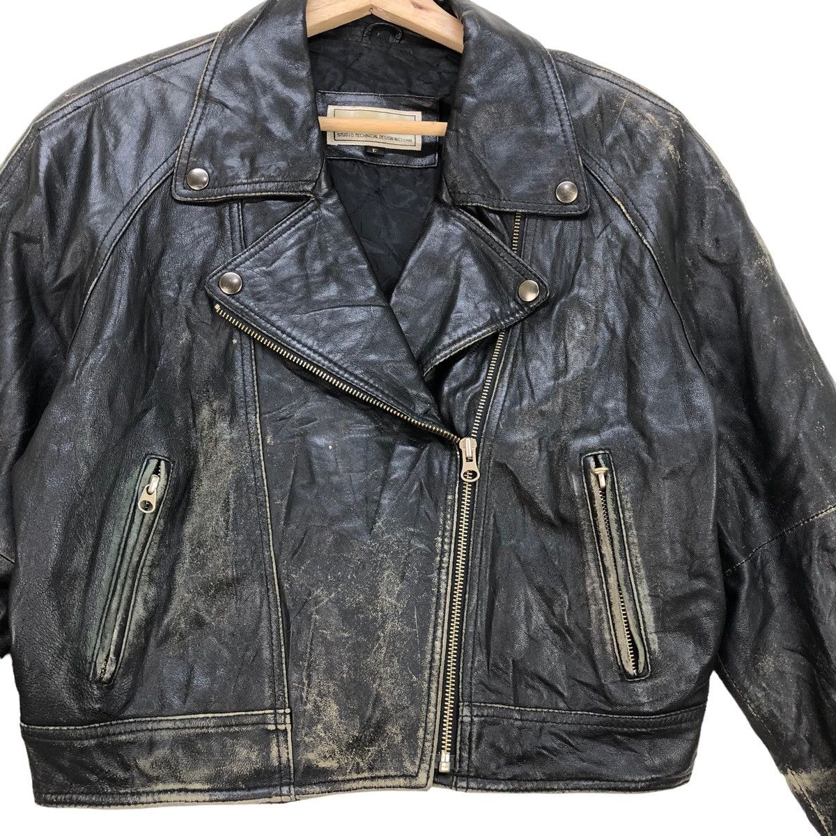 Vintage Vintage Mia Coma Leather Double Collar Lamb Skin Jacket Size S / US 4 / IT 40 - 3 Thumbnail