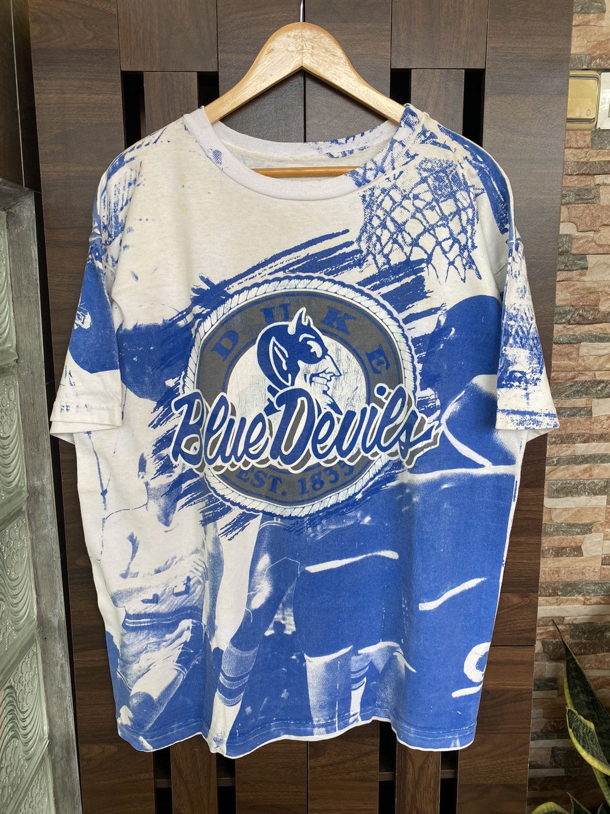 NBA × Ncaa × Vintage 90s Vintage Duke Blue Devils AllOver