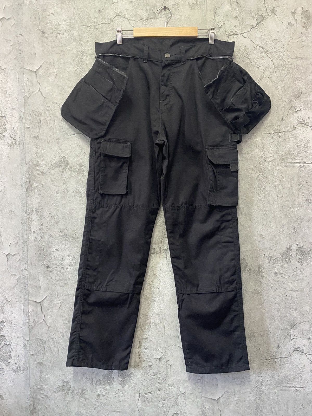 Japanese Brand × Vintage Vintage Tactical Carpenter Utility Multi Pocket Cargo Pants Size US 34 / EU 50 - 3 Thumbnail