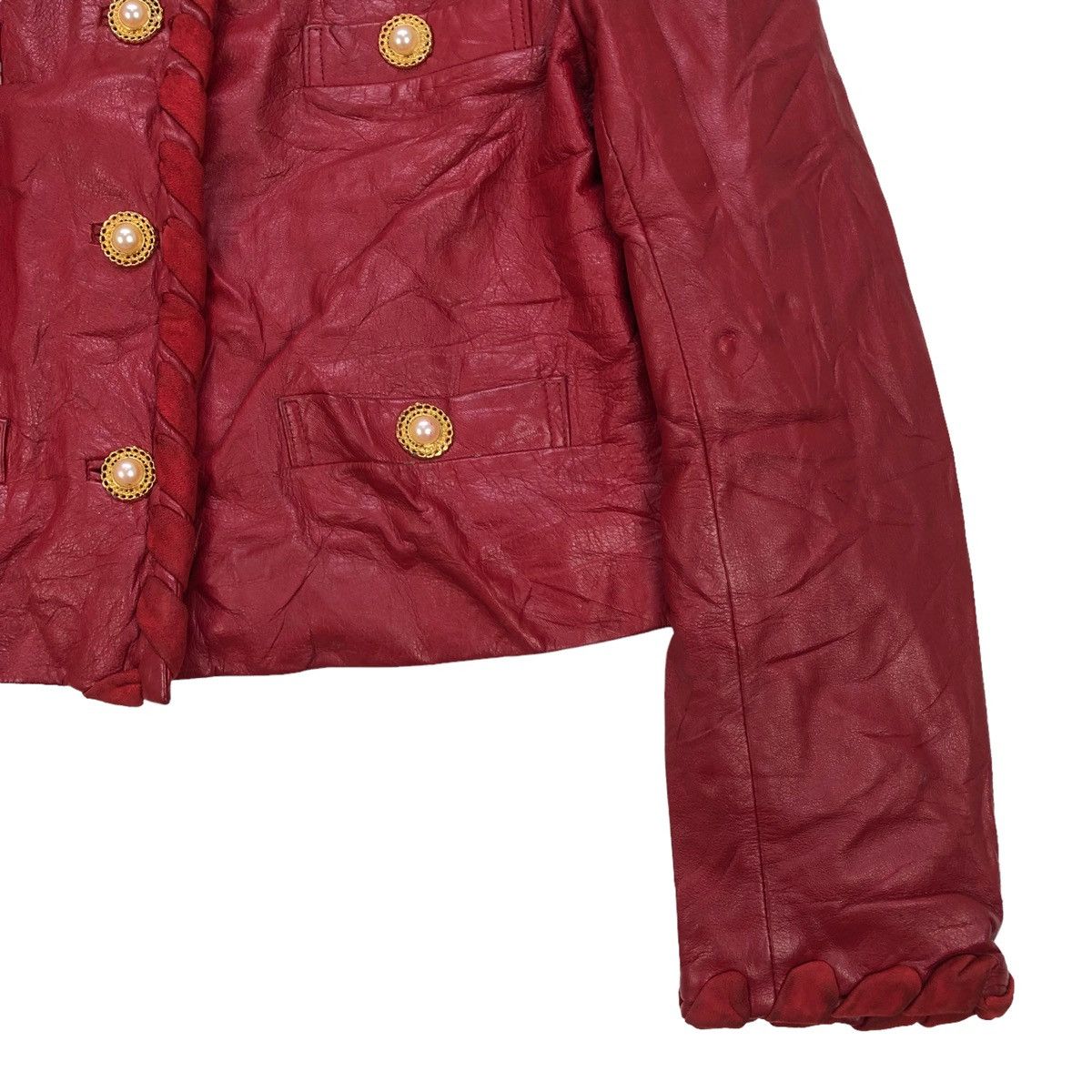 Genuine Leather Vintage Ketty Cropped Cow Hide Leather Jacket Size S / US 4 / IT 40 - 7 Thumbnail