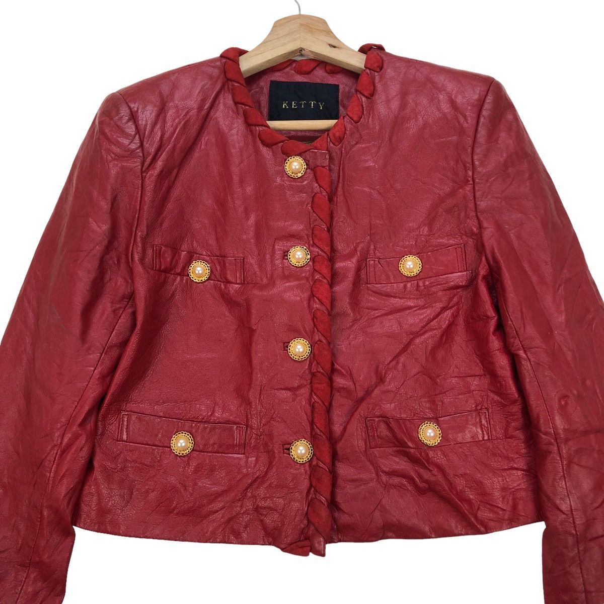 Genuine Leather Vintage Ketty Cropped Cow Hide Leather Jacket Size S / US 4 / IT 40 - 5 Thumbnail