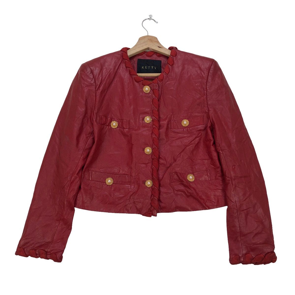 Genuine Leather Vintage Ketty Cropped Cow Hide Leather Jacket Size S / US 4 / IT 40 - 2 Thumbnail