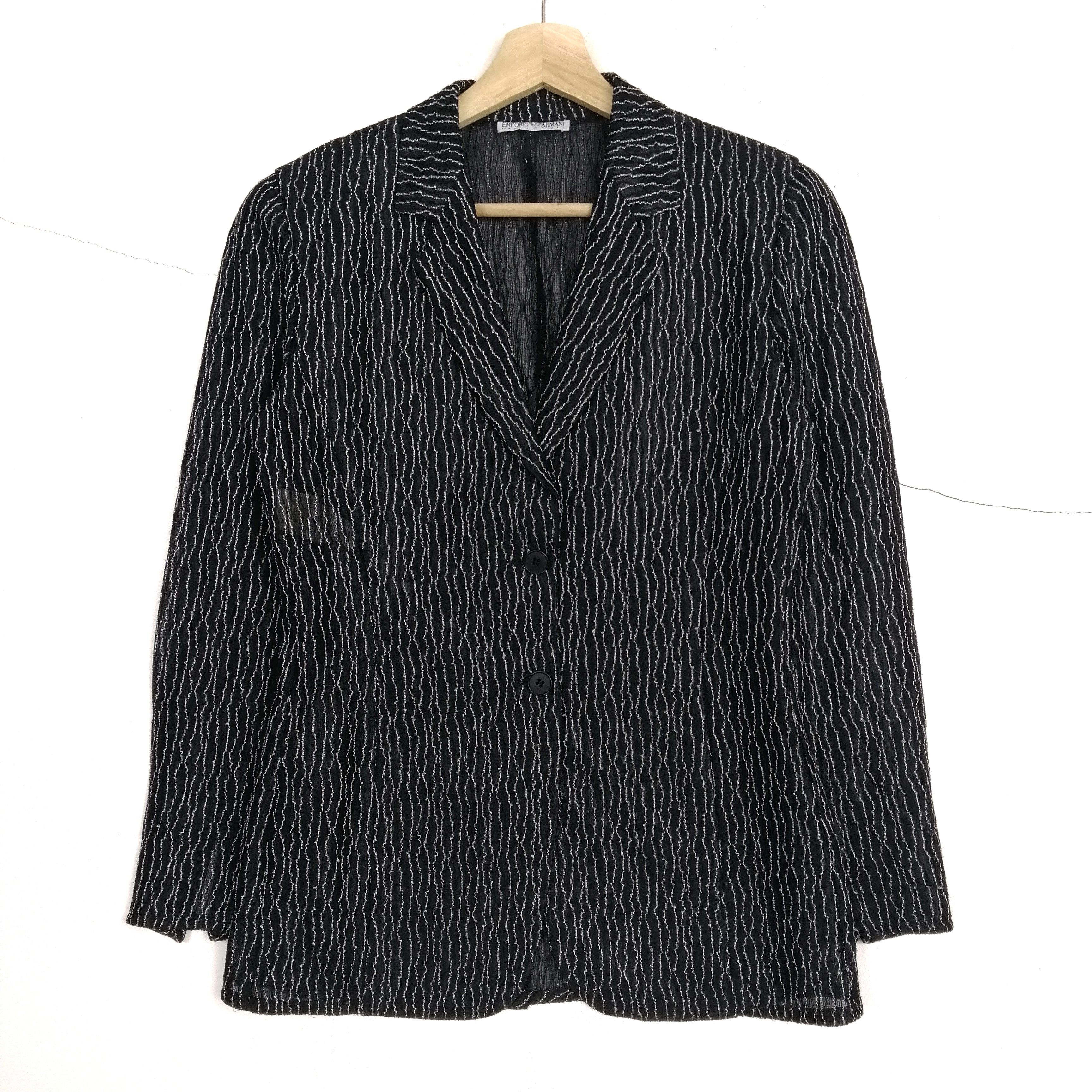 Emporio Armani 🔥Vintage Emporio Armani Antinea SRL thin party jacket Size US S / EU 44-46 / 1 - 1 Thumbnail