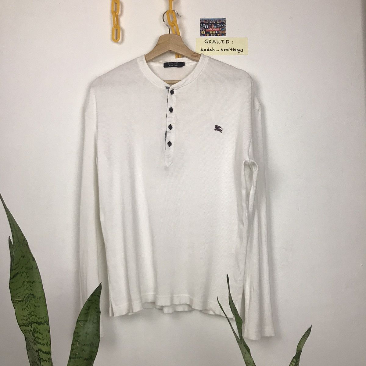 image of Vintage Burberry Black Label in White, Men's (Size Medium)