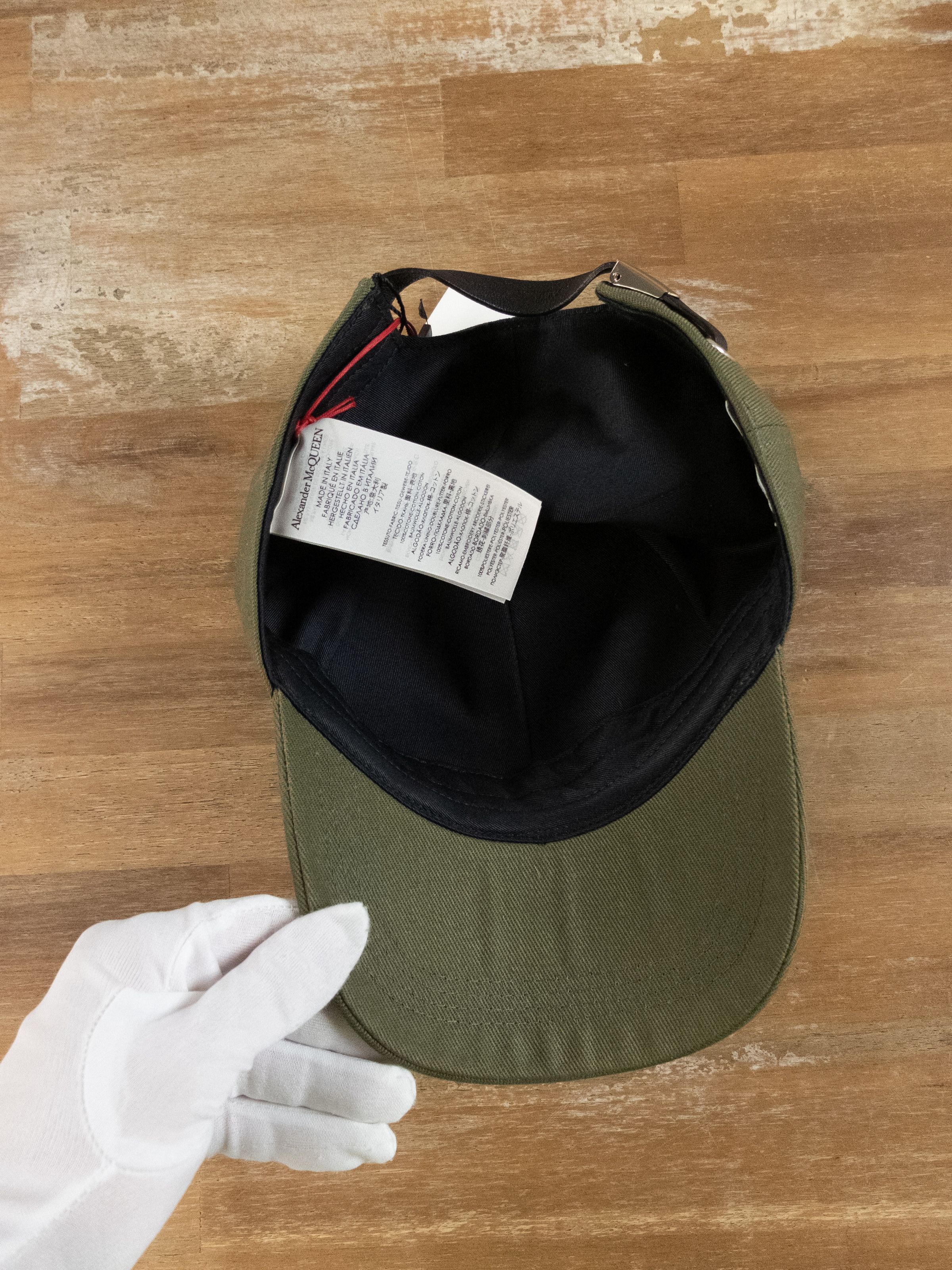 Alexander McQueen ALEXANDER MCQUEEN green cotton logo baseball cap hat Medium Size ONE SIZE - 6 Thumbnail