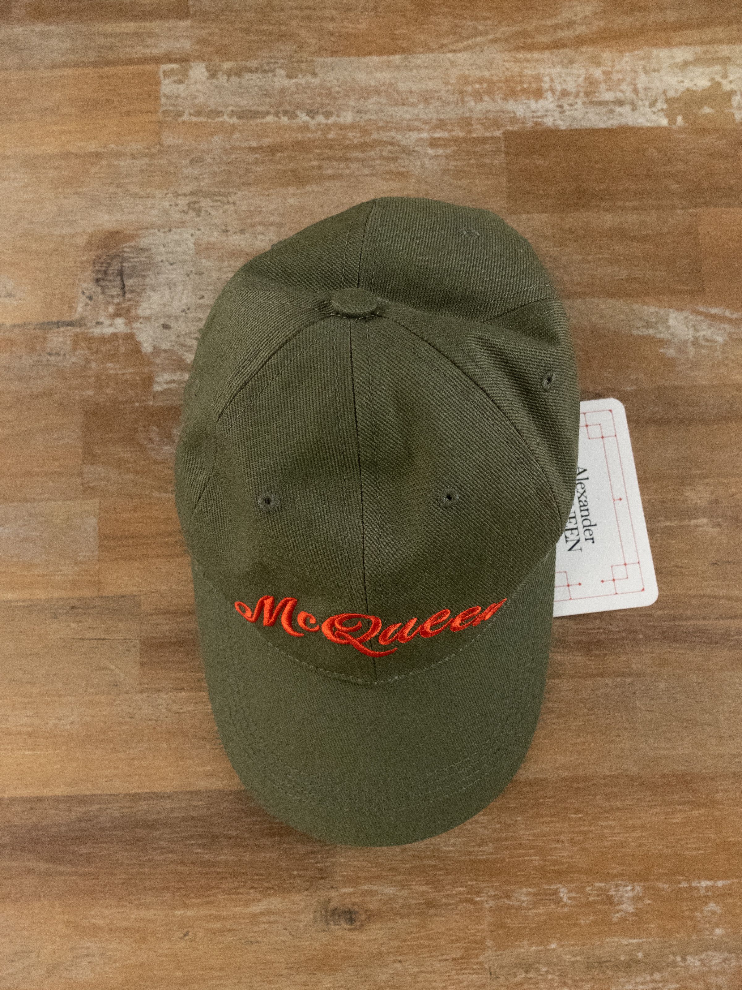 Alexander McQueen ALEXANDER MCQUEEN green cotton logo baseball cap hat Medium Size ONE SIZE - 3 Thumbnail