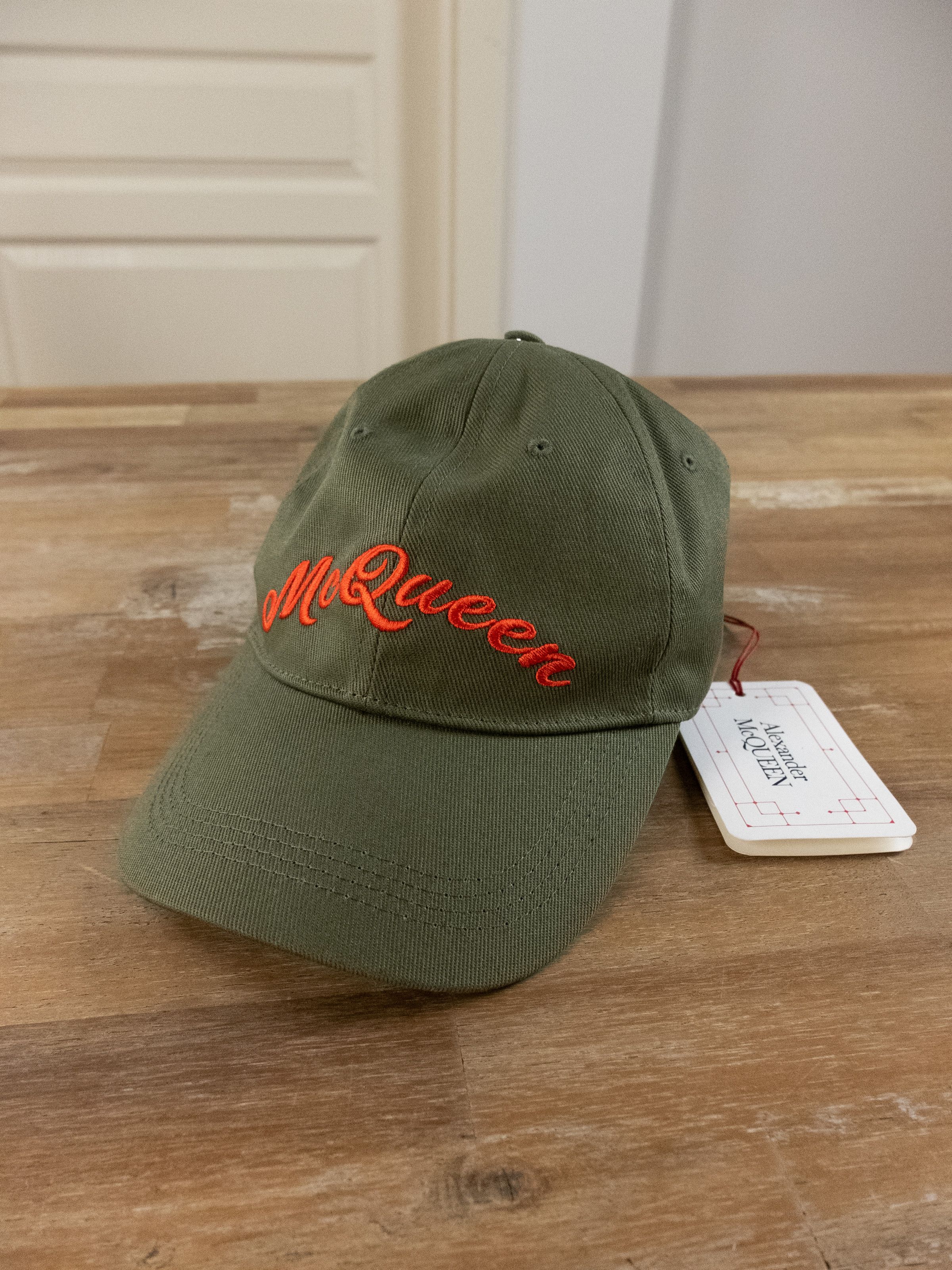 Alexander McQueen ALEXANDER MCQUEEN green cotton logo baseball cap hat Medium Size ONE SIZE - 1 Thumbnail