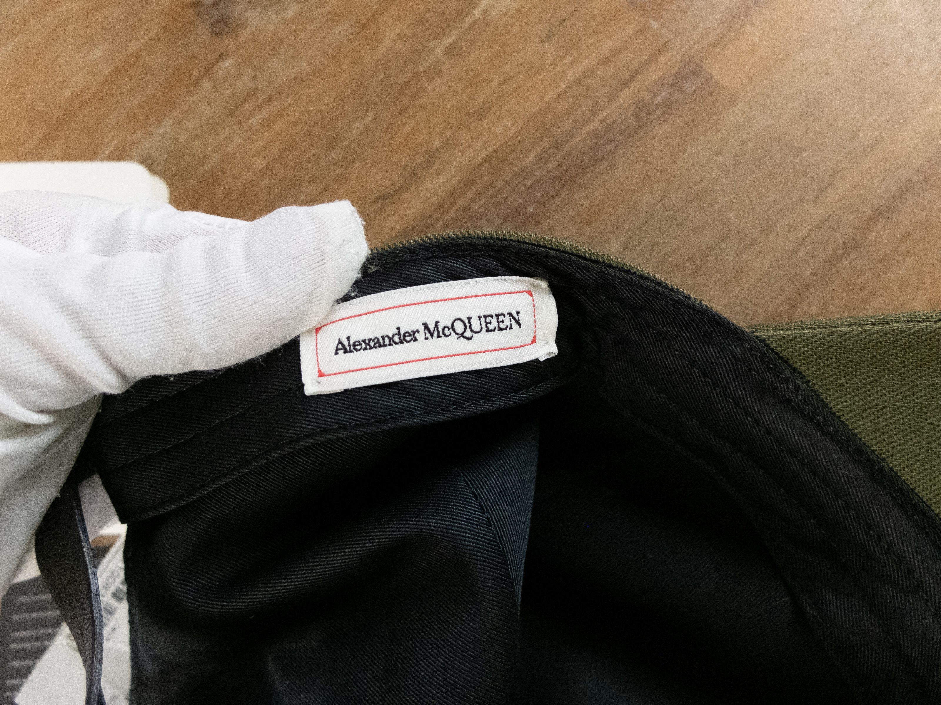 Alexander McQueen ALEXANDER MCQUEEN green cotton logo baseball cap hat Medium Size ONE SIZE - 7 Thumbnail