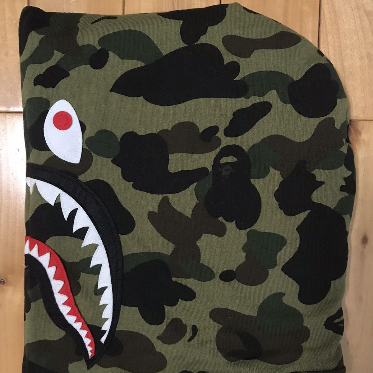Bape BAPE Half zip shark hoodie 1st camo green a bathing ape Size US M / EU 48-50 / 2 - 5 Thumbnail