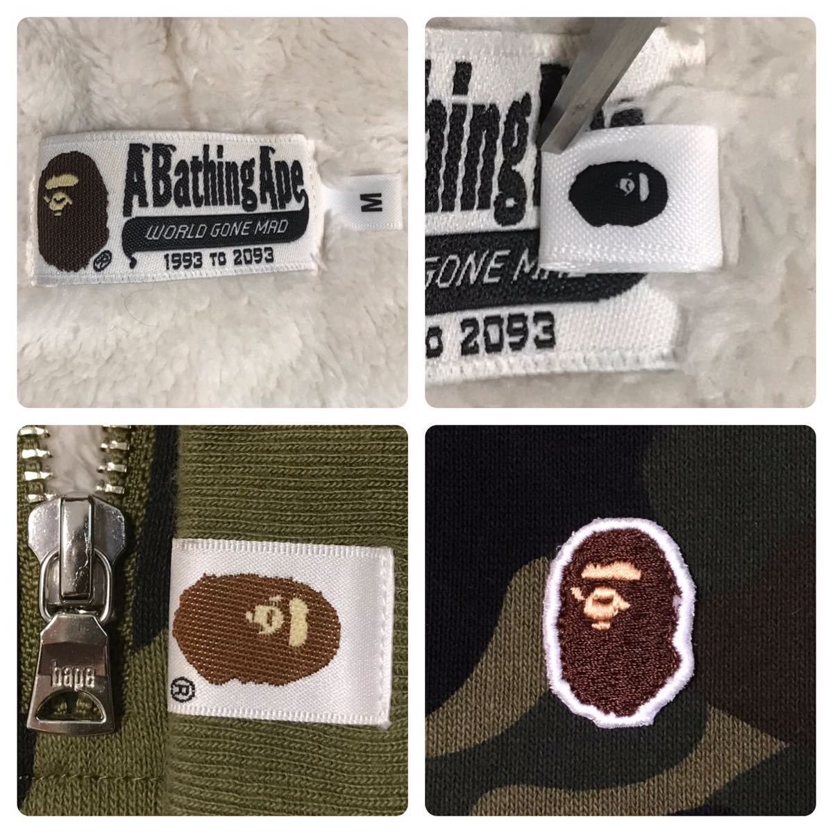 Bape BAPE Half zip shark hoodie 1st camo green a bathing ape Size US M / EU 48-50 / 2 - 9 Thumbnail
