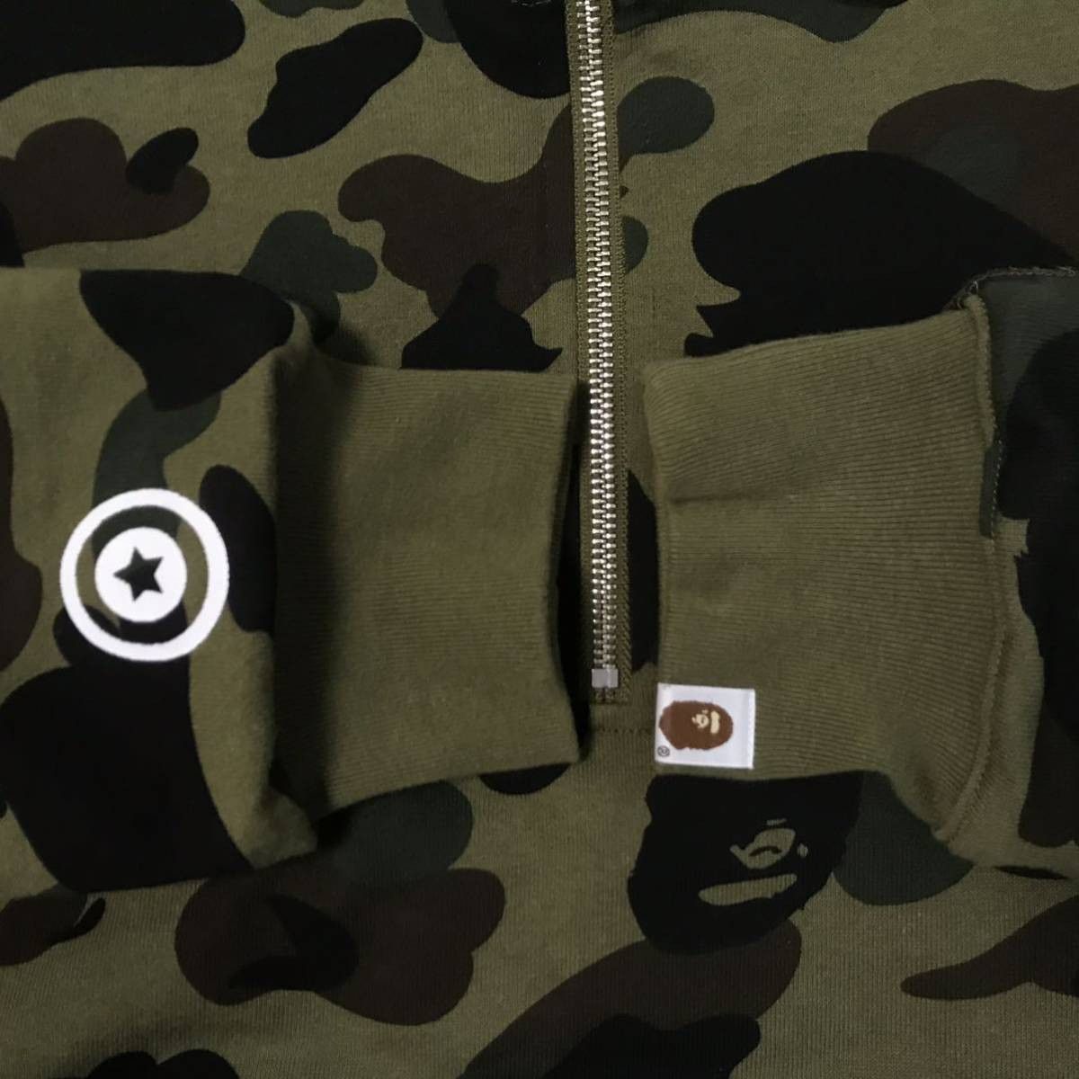 Bape BAPE Half zip shark hoodie 1st camo green a bathing ape Size US M / EU 48-50 / 2 - 7 Thumbnail