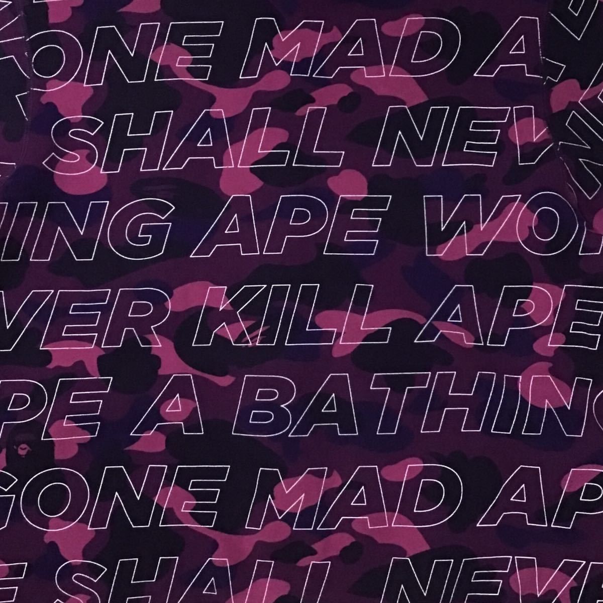 Bape BAPE text color camo Shark full zip hoodie purple camo Size US M / EU 48-50 / 2 - 7 Thumbnail