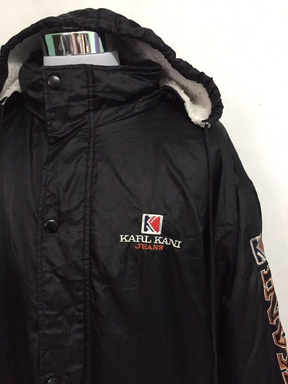 Karl Kani Karl Kani Jeans Big Logo Long Jacket Hoodie Fleece Inner Size US XL / EU 56 / 4 - 6 Thumbnail
