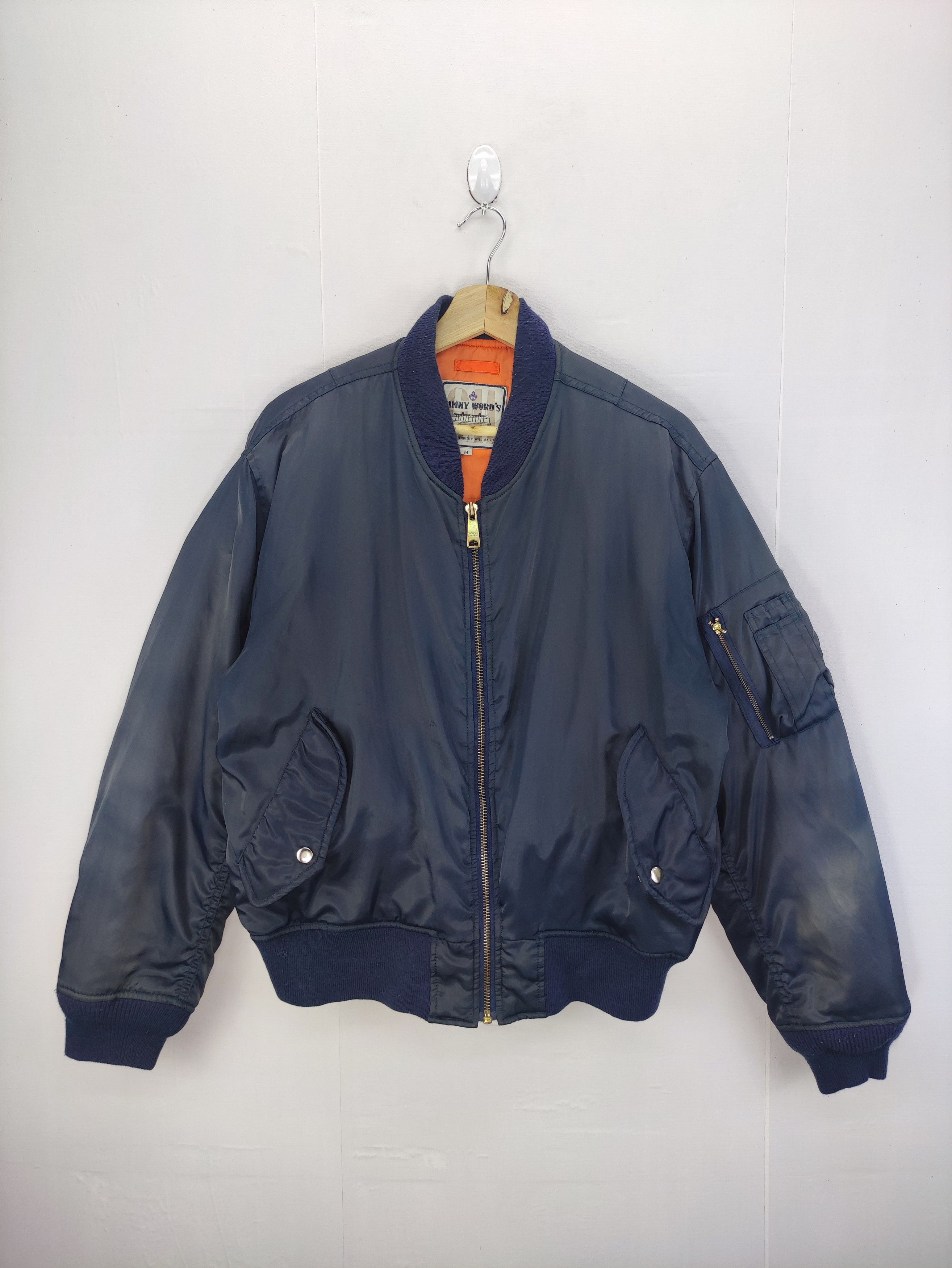 Vintage Vintage Gimny Words Bomber Jacket Zipper Size US L / EU 52-54 / 3 - 1 Thumbnail