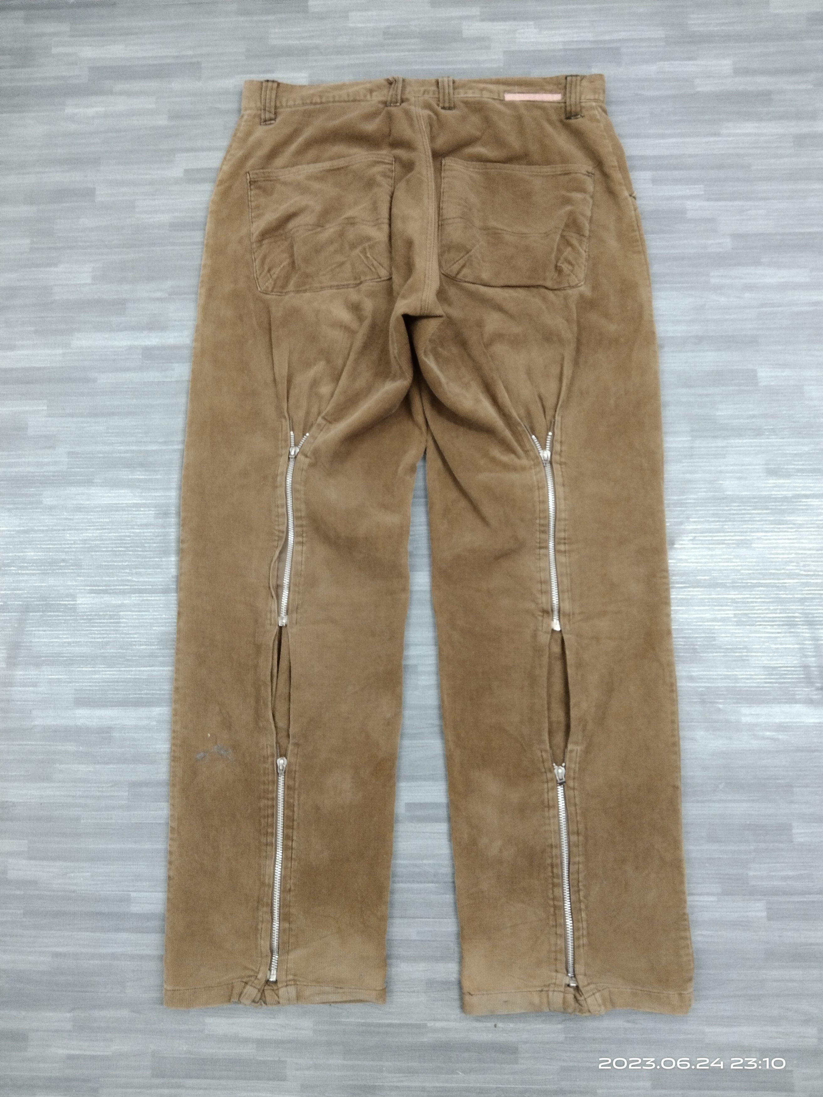 Japanese Brand JAPANESE PUNK MACKDADDY COULDUROY ZIPPER PANTS Size US 33 - 3 Thumbnail