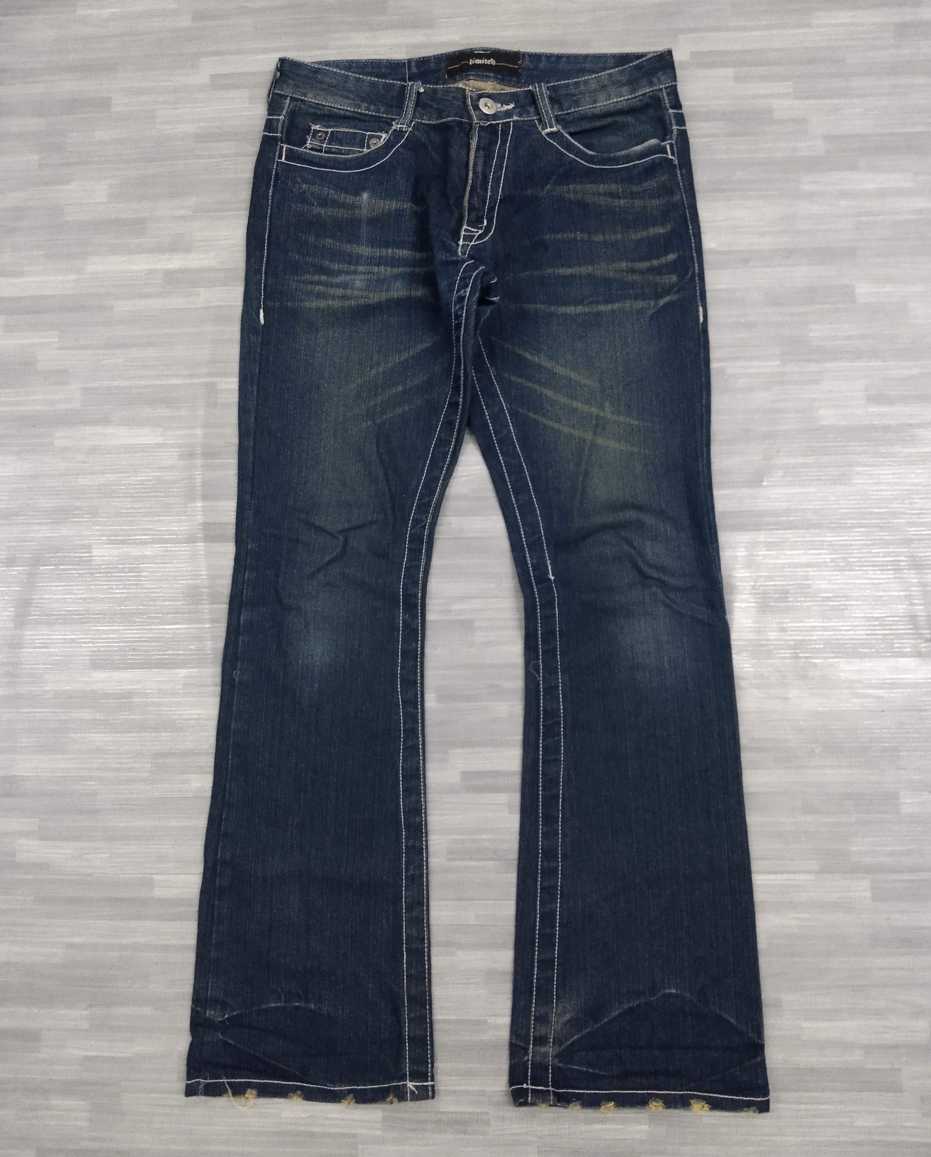 Japanese Brand FLARE SICK LIMITED DENIM PANTS Size US 31 - 2 Thumbnail