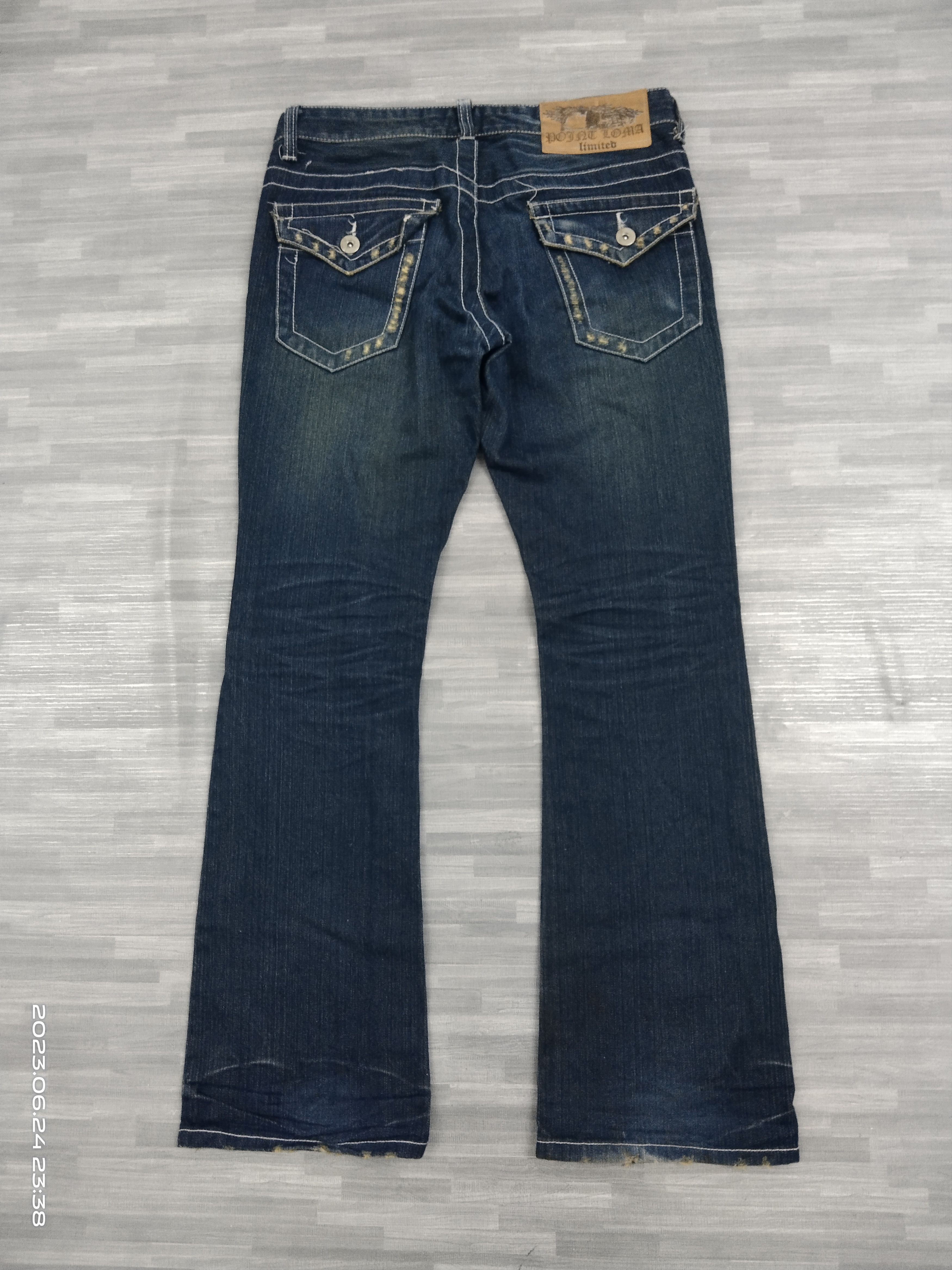Japanese Brand FLARE SICK LIMITED DENIM PANTS Size US 31 - 3 Thumbnail