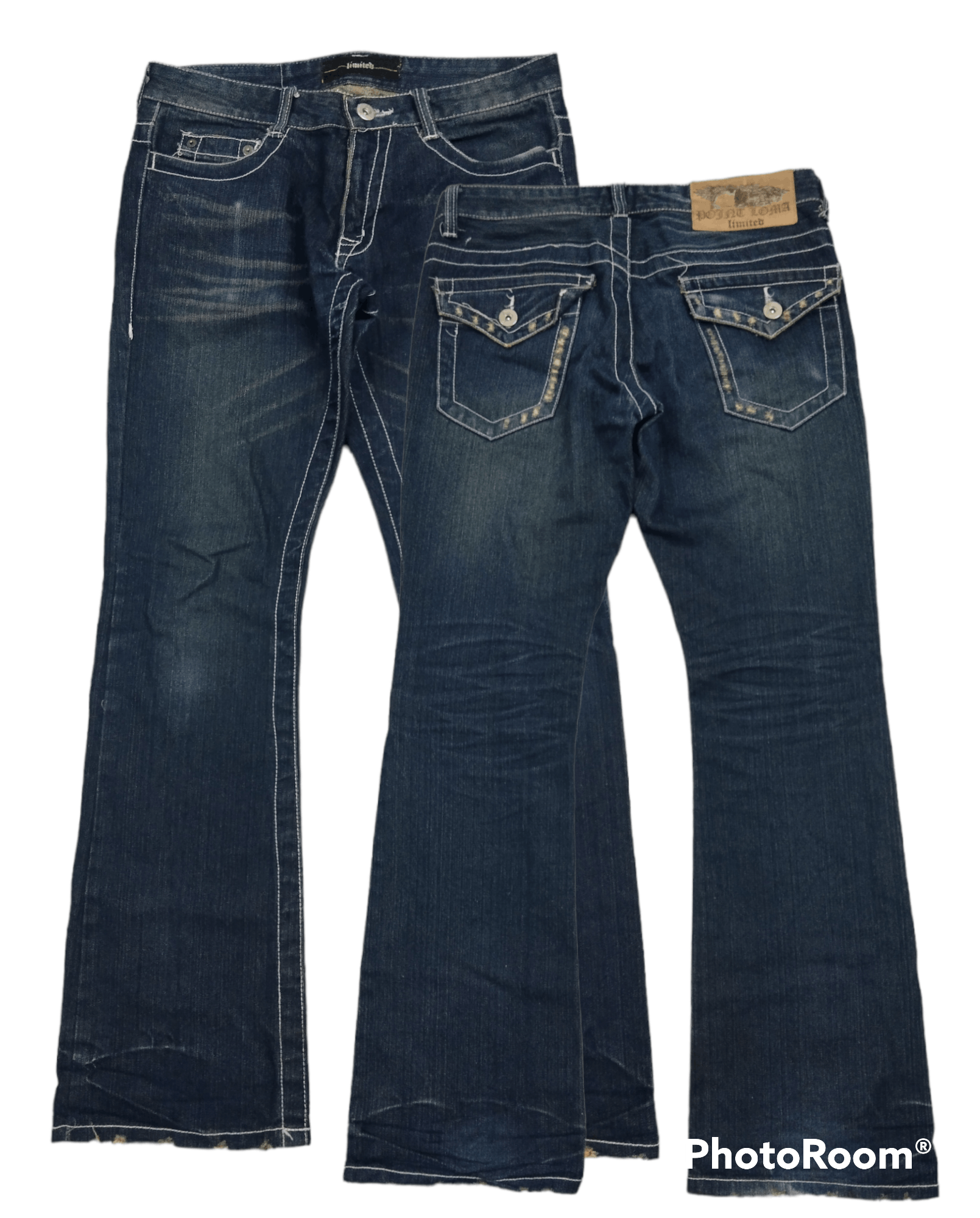Japanese Brand FLARE SICK LIMITED DENIM PANTS Size US 31 - 1 Thumbnail
