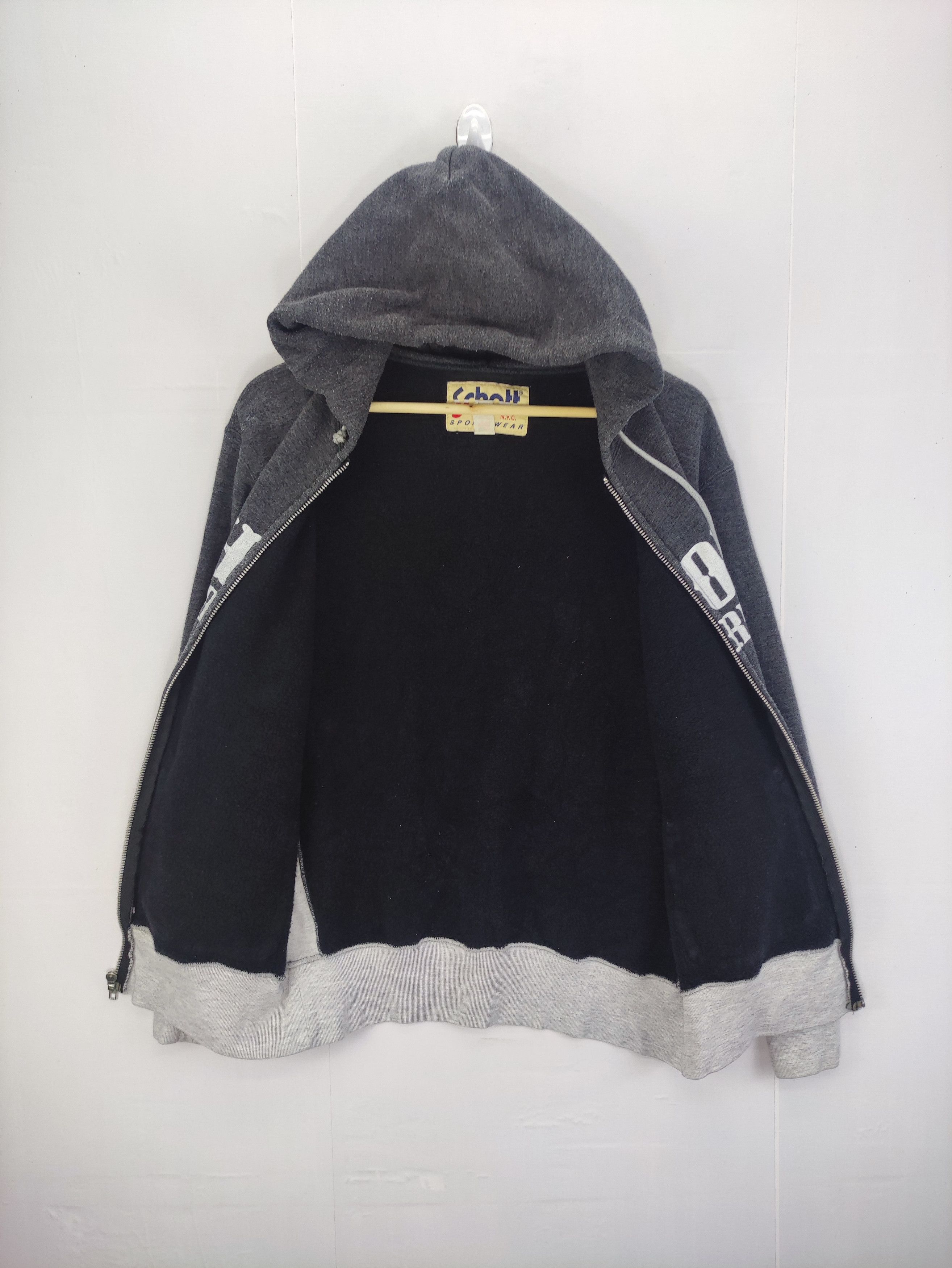 Schott Vintage Schott N.Y.C Sweater Pull Over Hoodie Zipper Size US S / EU 44-46 / 1 - 4 Thumbnail