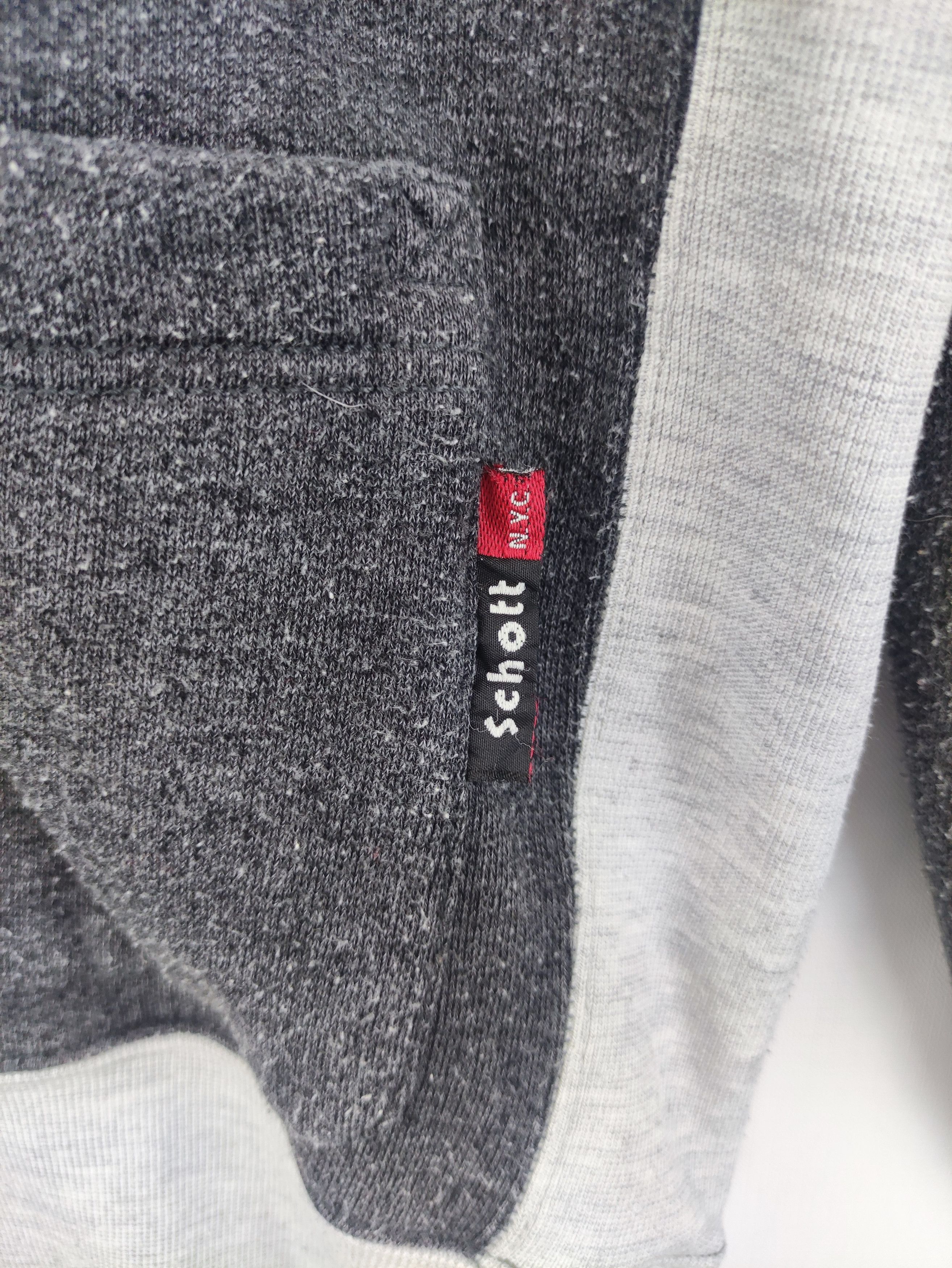 Schott Vintage Schott N.Y.C Sweater Pull Over Hoodie Zipper Size US S / EU 44-46 / 1 - 2 Thumbnail