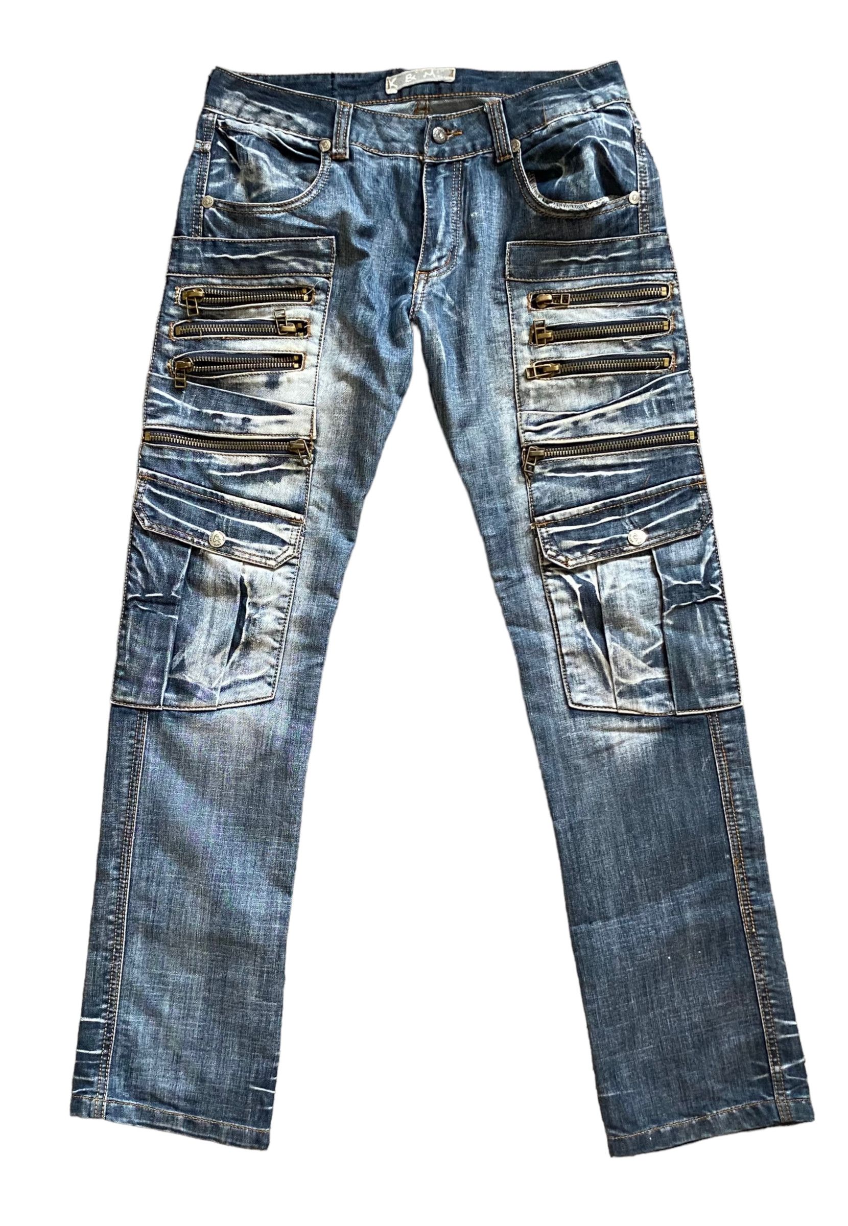 Multizippocket y2k vintage drippy jeans