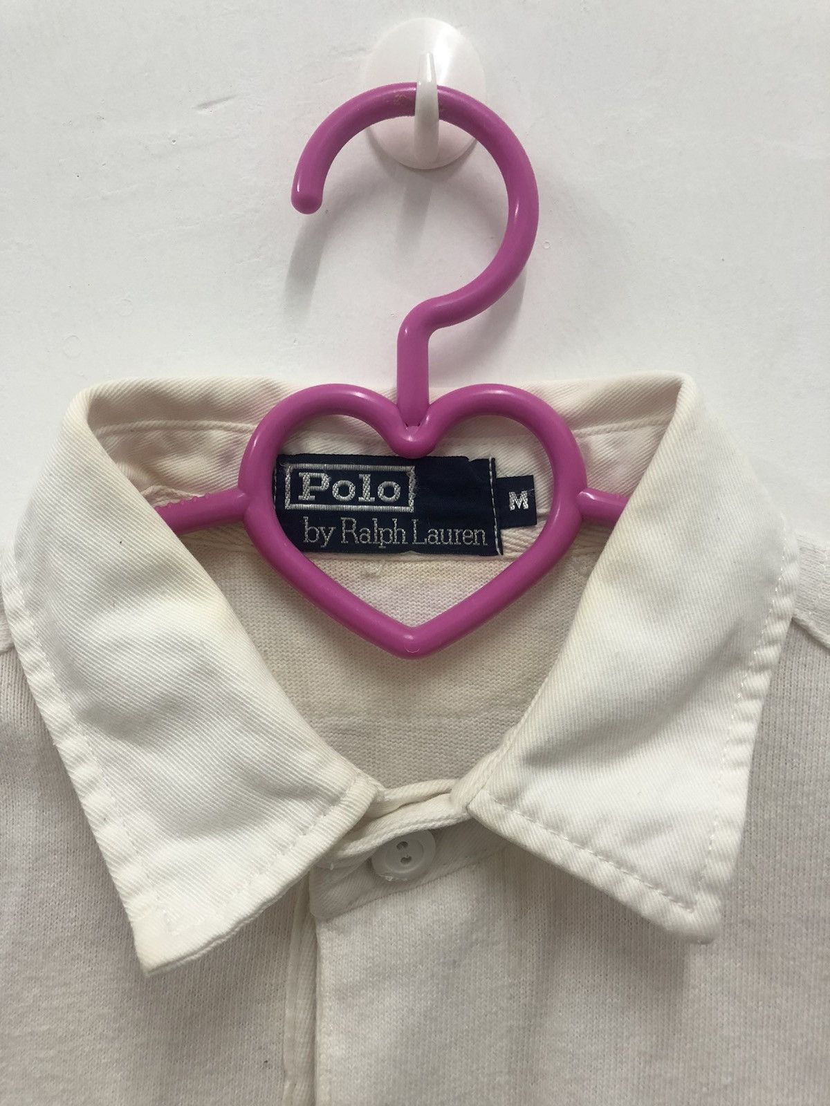 Polo Ralph Lauren Rare Vintage Polo Ralph Lauren White Rugby Style Polo Shirt Size US M / EU 48-50 / 2 - 4 Thumbnail