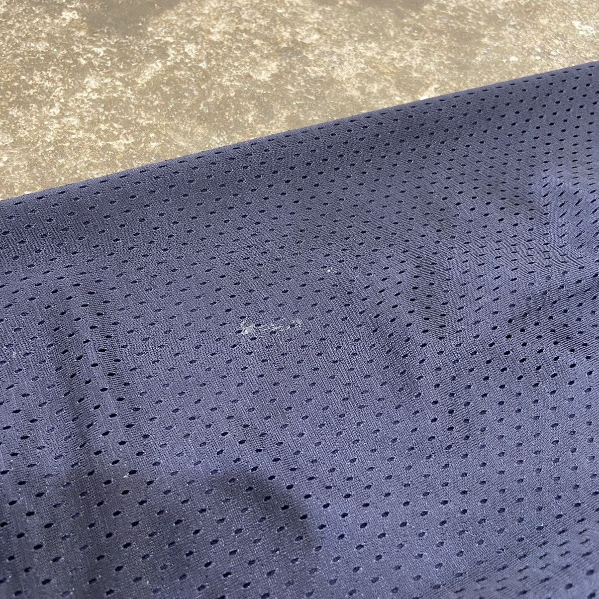 Vintage Vintage 1990s Navy Blue Mesh Shorts Size 22" - 3 Thumbnail