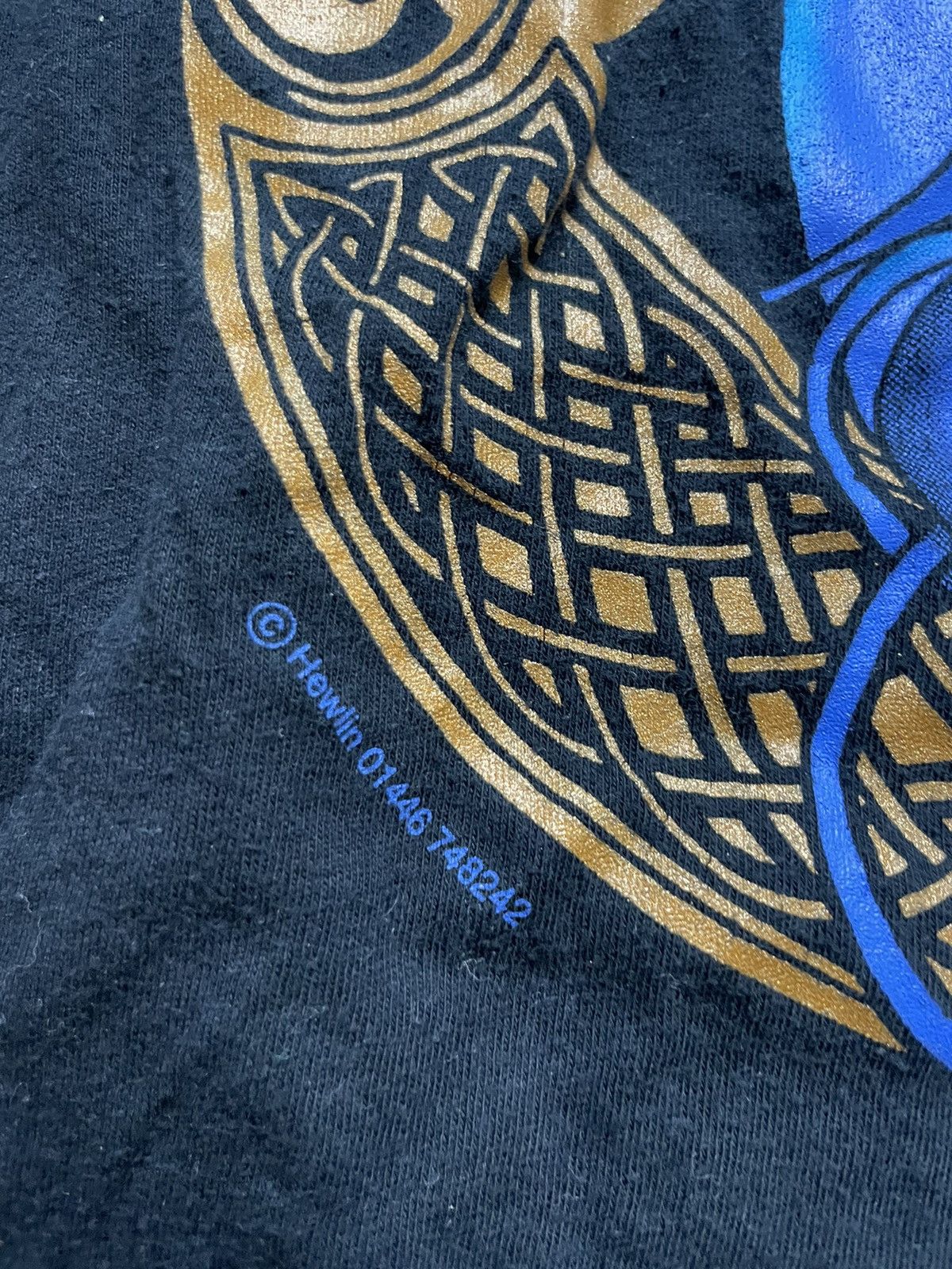 Sci-Fi Fantasy × Vintage Vintage Dragon t shirt 1990s like Liquid Blue Size US L / EU 52-54 / 3 - 3 Thumbnail