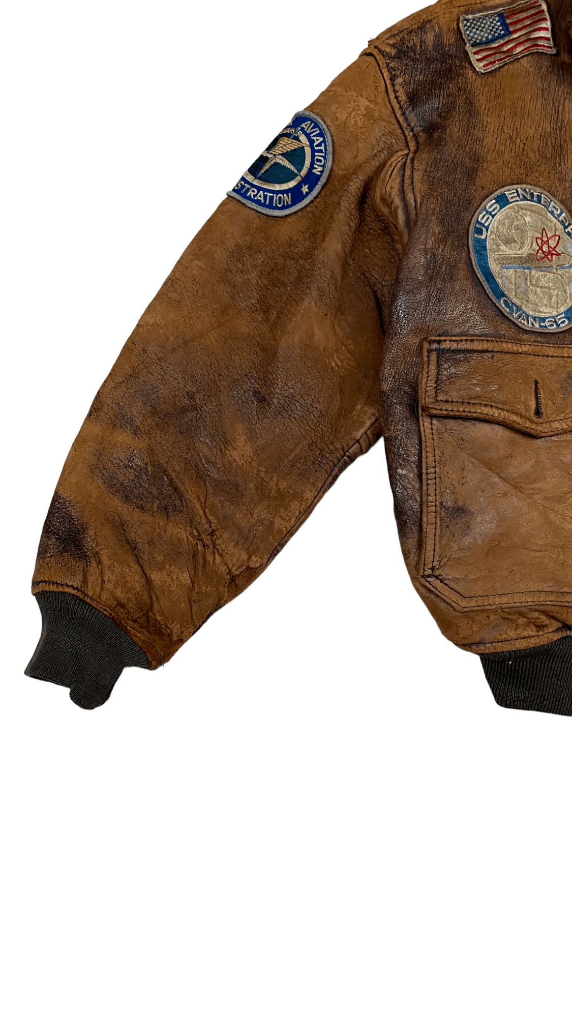 Avirex × Vintage Vintage 80s Brown Avirex G-1 Flight US Leather Jacket Size US L / EU 52-54 / 3 - 8 Thumbnail