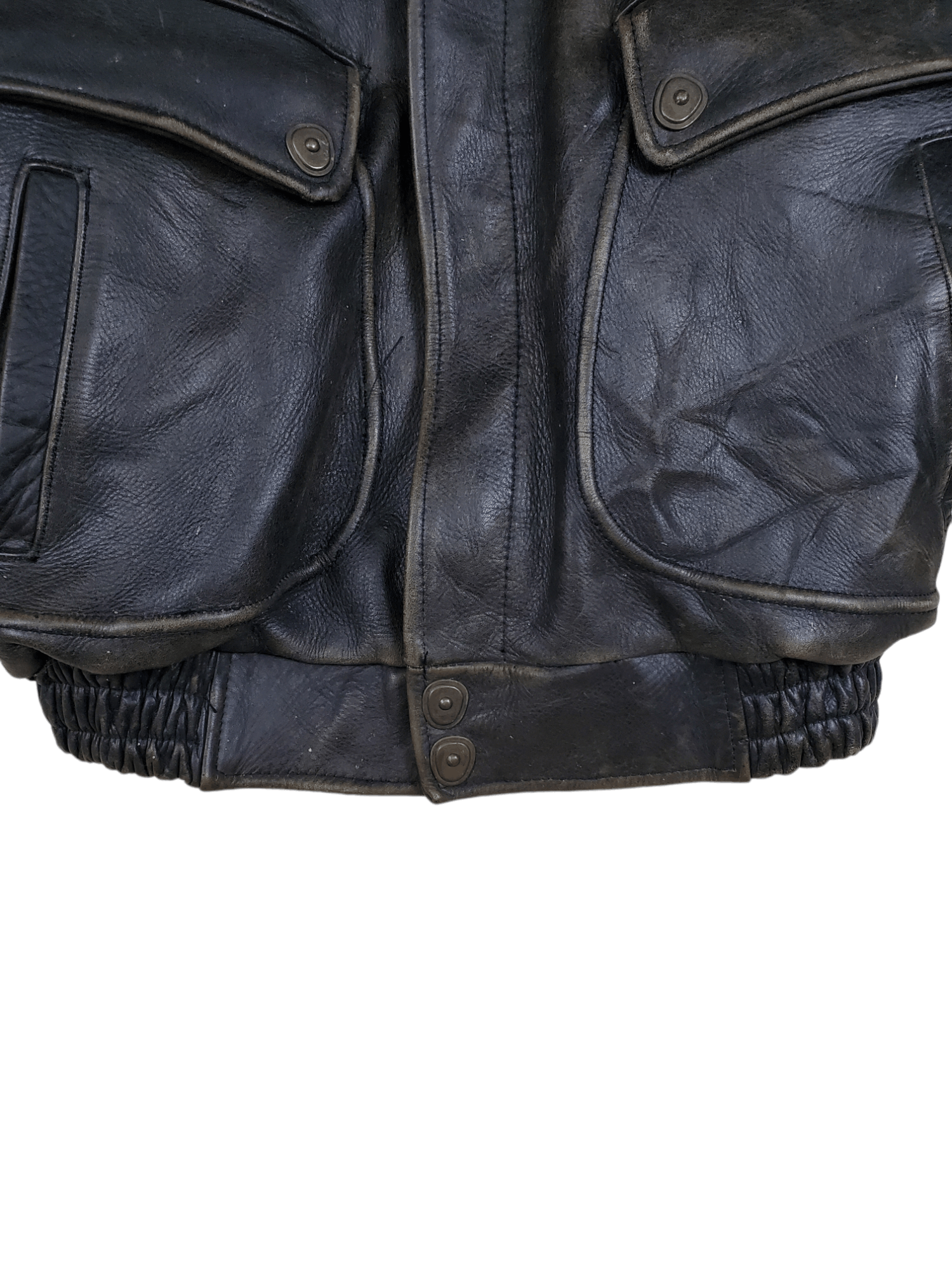 Genuine Leather × Vintage 🔥Vintage Leather Jacket Human Being B3 Style🔥 Size US L / EU 52-54 / 3 - 9 Thumbnail