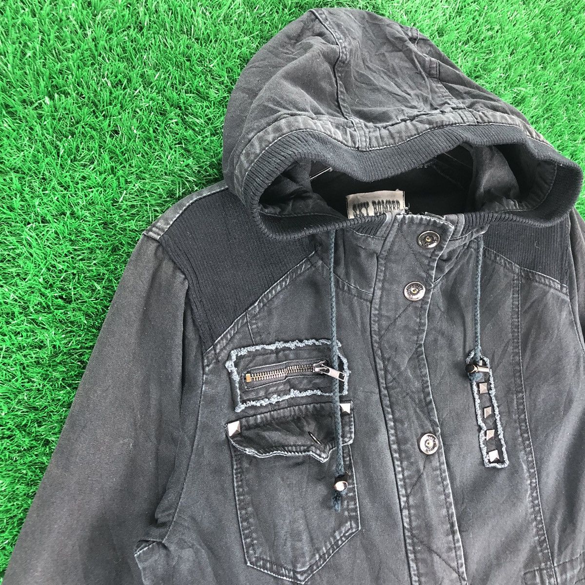 Japanese Brand Vintage 90's Parka Hoodie Punk Britain Flag by Sky Bomber Size US S / EU 44-46 / 1 - 2 Thumbnail