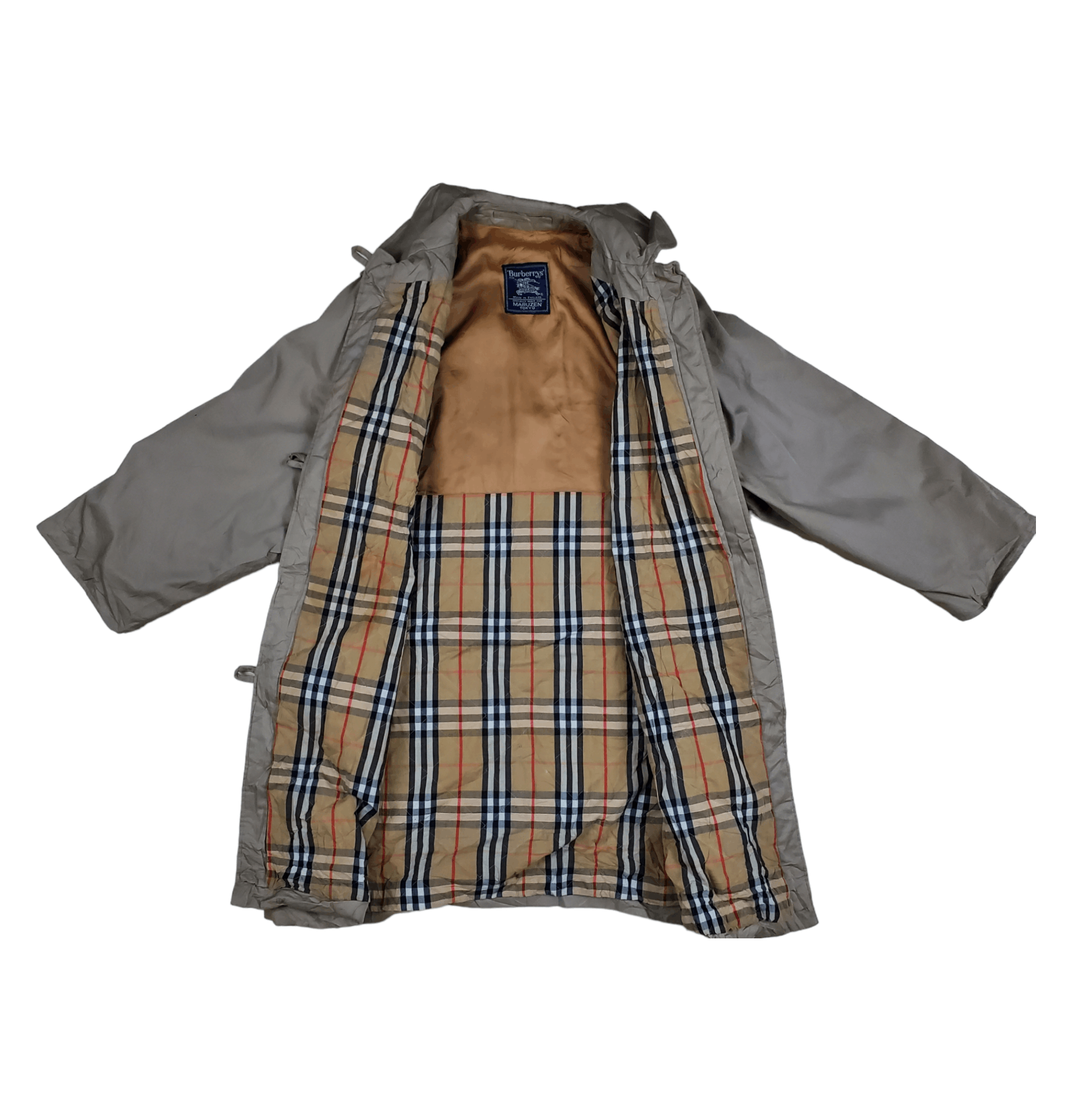Vintage Burberry Burberrys beige Nova Check Cotton Men's Coat Jacket SIZ  Tag 4 L