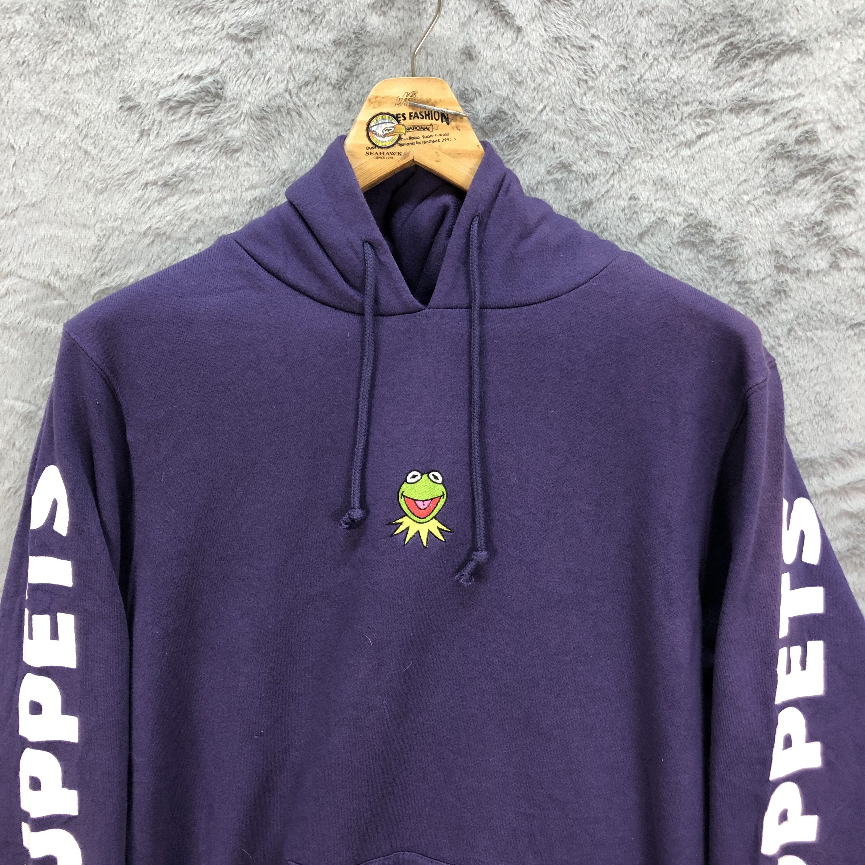 Japanese Brand THE MUPPETS Sleeve Logo Pullover Purple Hoodies #4948-29 Size US L / EU 52-54 / 3 - 2 Thumbnail